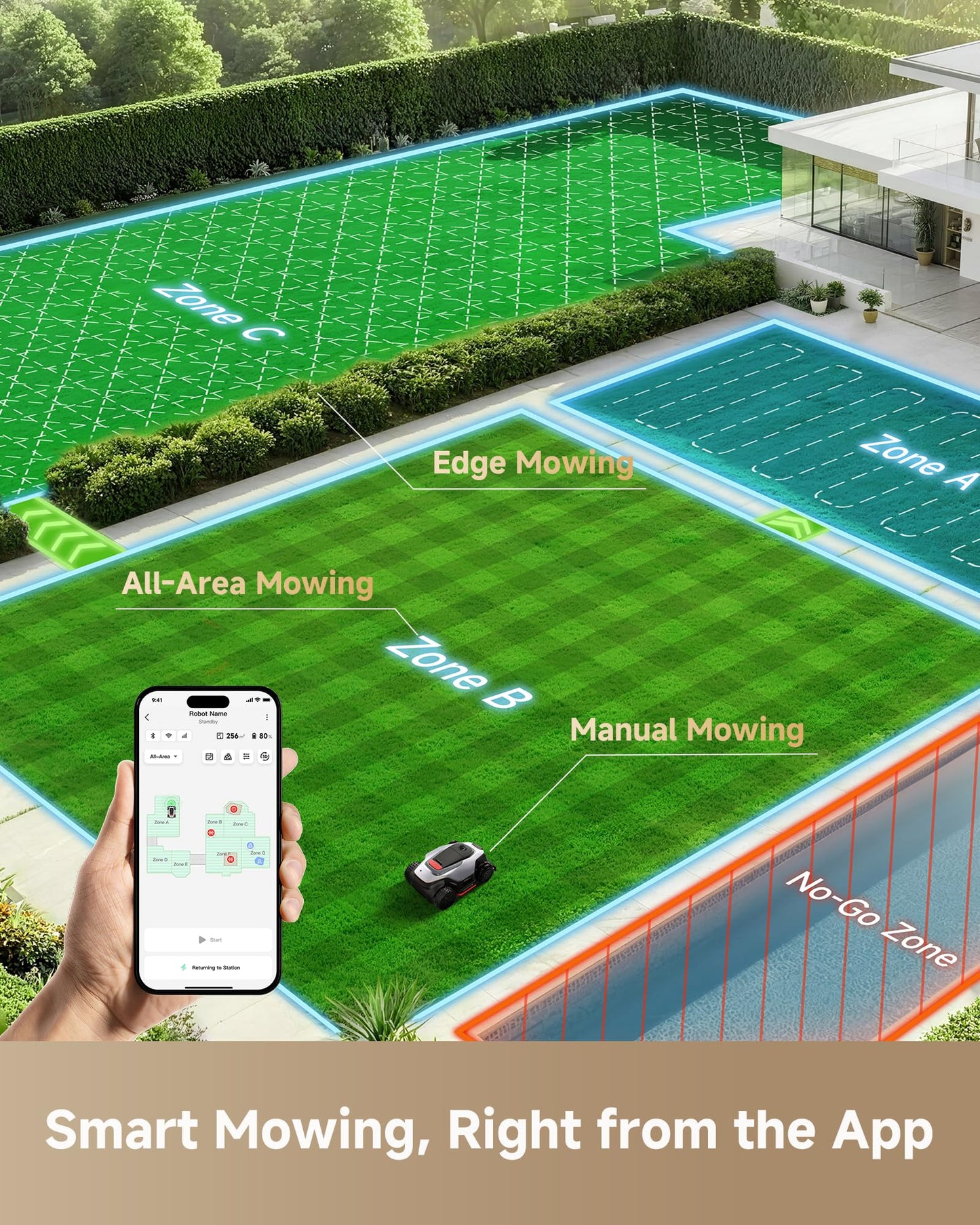DREAME LiDAR 2500 Robot Lawn Mower A3 AWD Pro Wire Free No RTK, 4WD for 38.7° Slopes, Dual AI Vision Robotic Lawn Mowers,Dual-Disc Cutting 15.8" Width, Smart Zero-Edge, App Control for 0.62 Acre