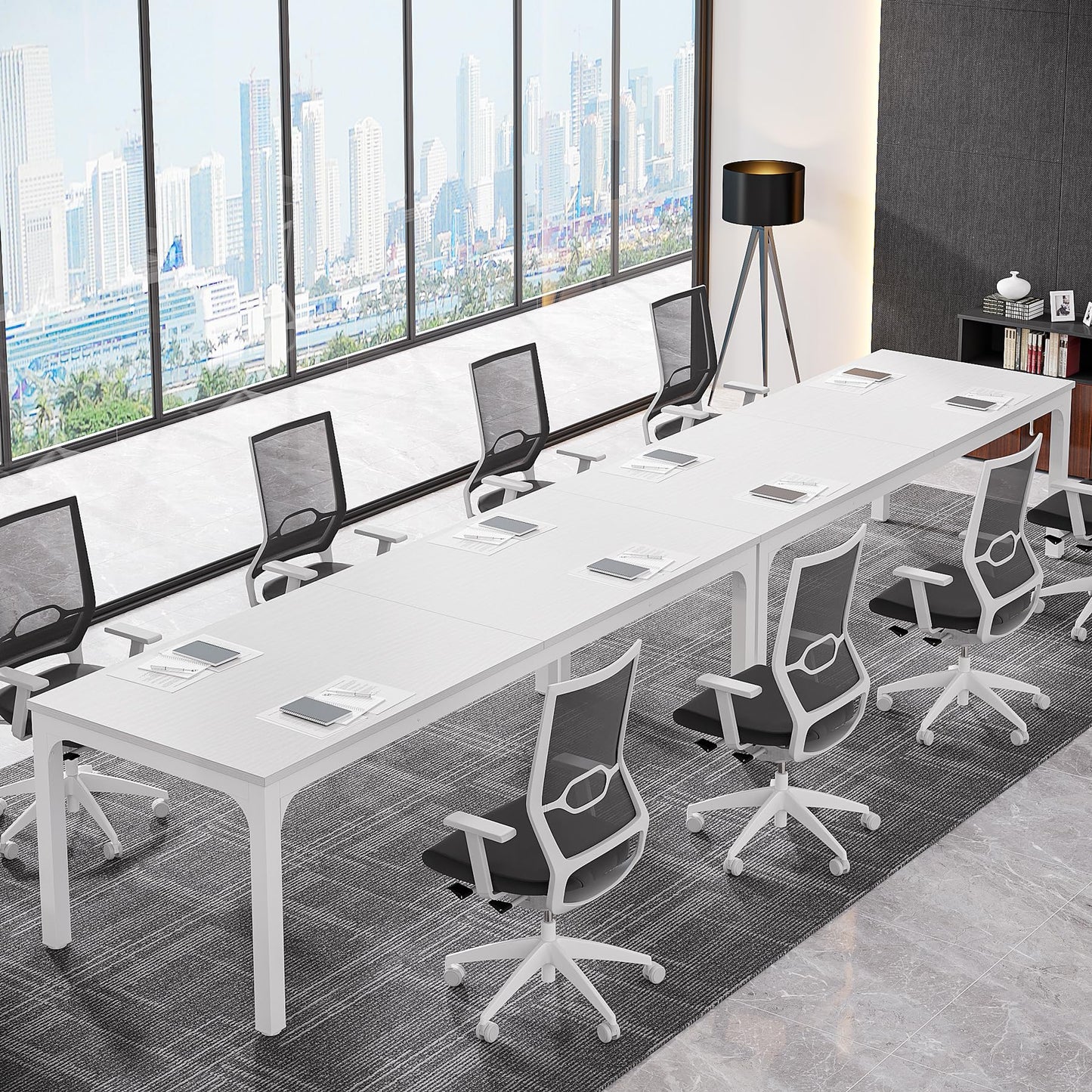 Tribesigns Conference Table, 78.7-Inch Rectangle Meeting Seminar Table, Large Business Office Conference Tables for 6-8 People (Only Table)