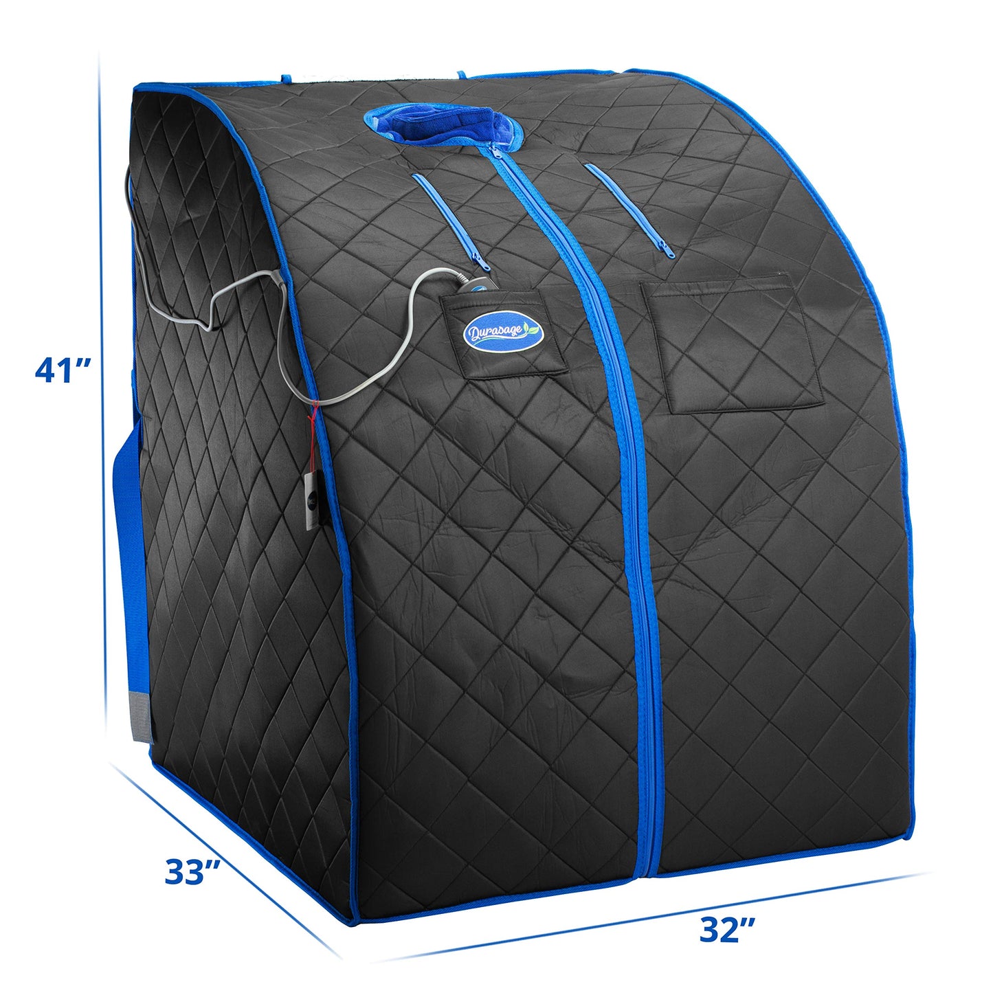 Durasage Ultra Low EMF Infrared Sauna Box – Portable Sauna with Heated Footpad & Chair, Personal Home Spa for, Stress Relief, Weight Loss & Skin Rejuvenation, Foldable, Easy Setup & Remote Control