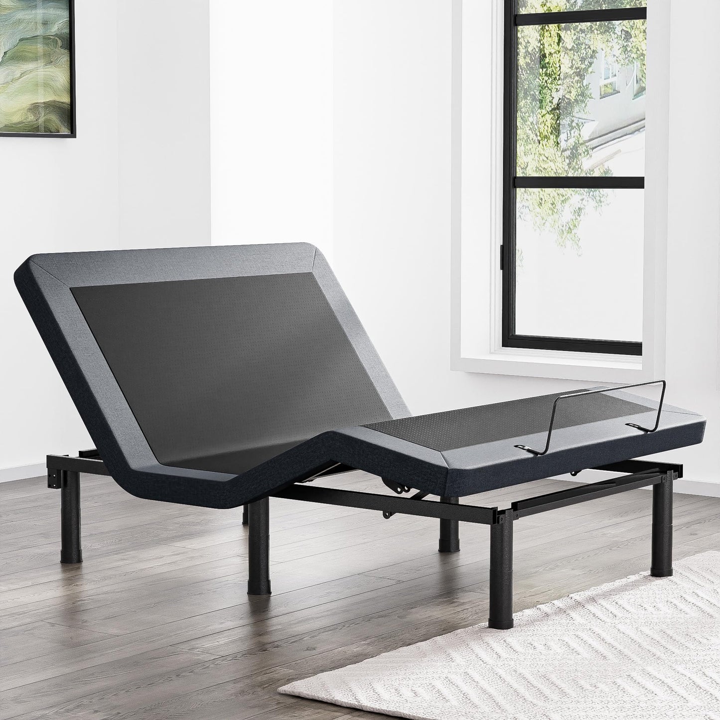 SunsGrove Full Adjustable Bed Frame with Wireless Remote, Zero Gravity, Head & Foot Incline, Anti-Snore, Memory Presets, Quiet Motor, Electric Bed with Adjustable Leg Heights