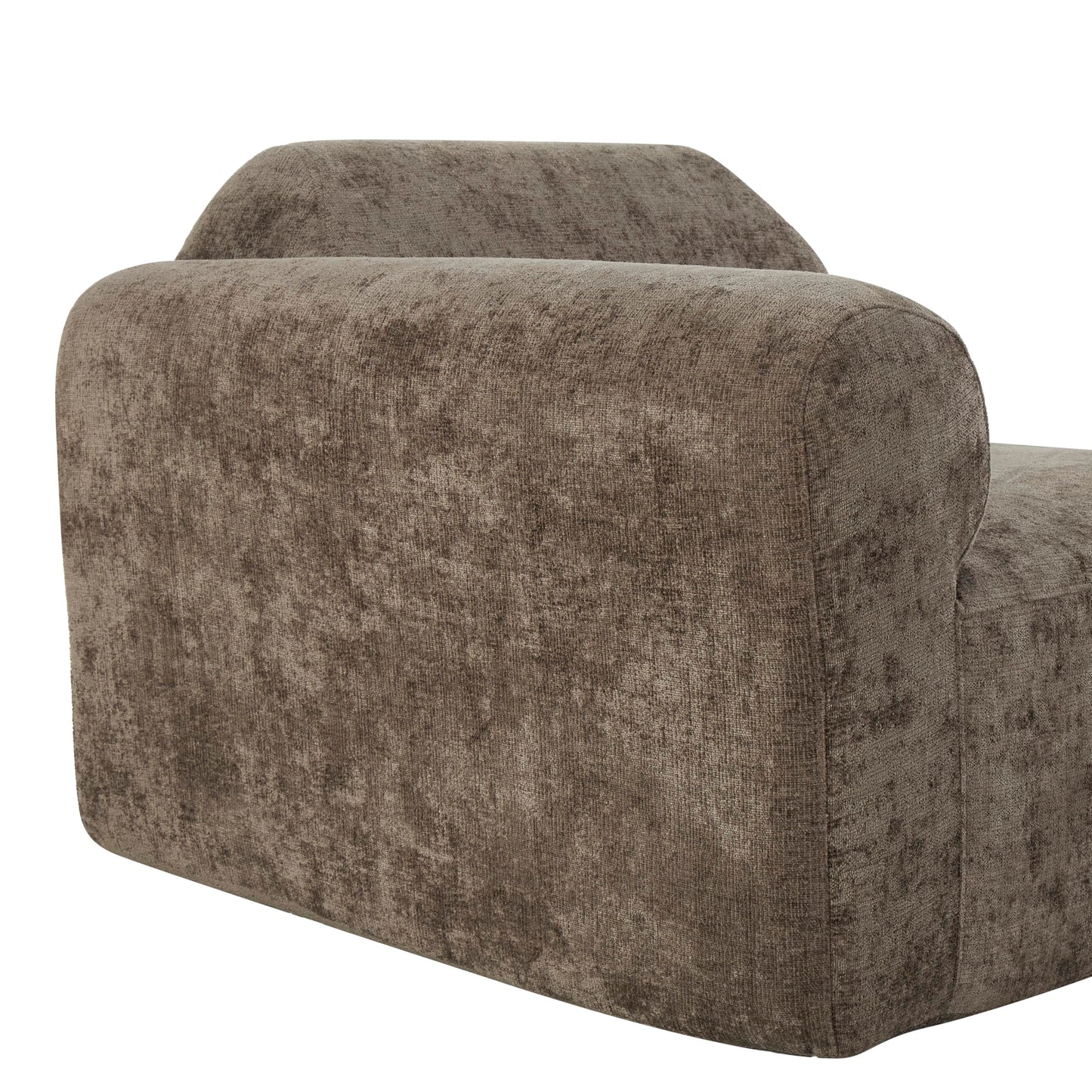 Christopher Knight Home Midel 111" Modular L-Shape Sofa Couch with Chaise Lounge, Modern Boneless Sofa for Living Room, Fabric Upholstered Cloud Couch with Deep Seat, Dark Brown