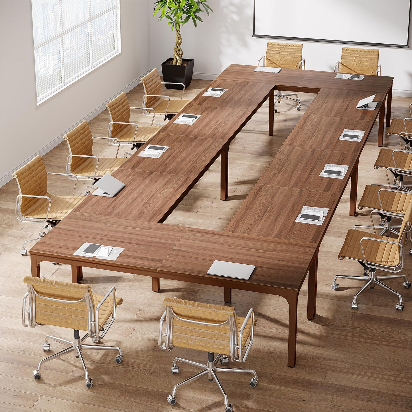 Tribesigns 6.5FT Conference Table, 78.7-Inch Rectangle Meeting Seminar Table, Large Business Tables for 6-8 People (Only Table)