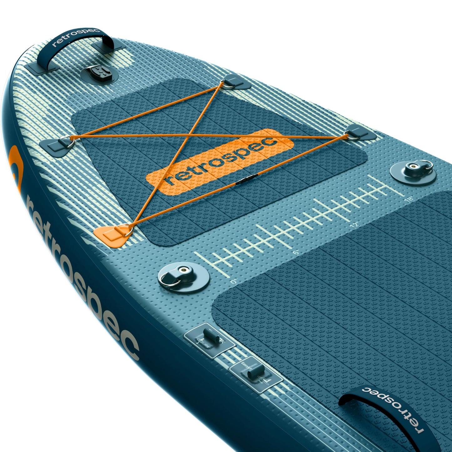 Retrospec June Nano Kids Inflatable Fishing Paddle Board SUP Kayak: 9'6" Hybrid Paddleboard with Rod Holders, Removable Seat - Lightweight Portable Youth Fishing Board