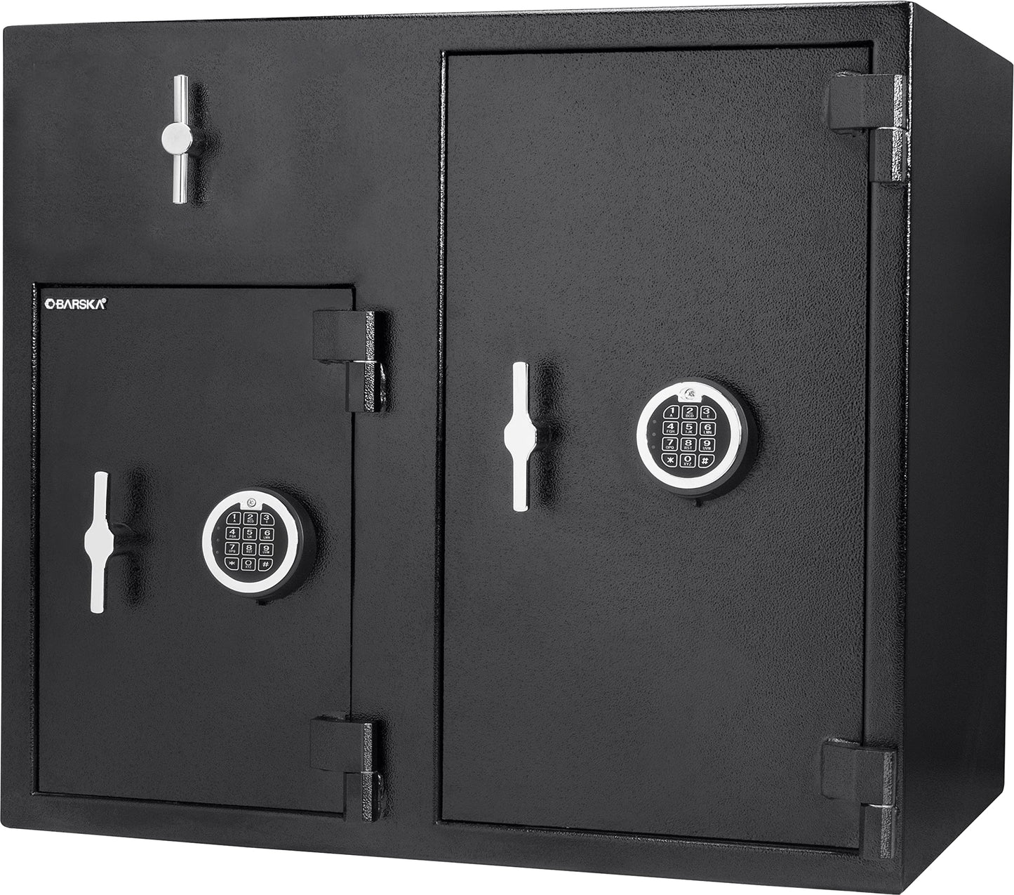 BARSKA Large Digital Depository Safe with Drop Slot – Solid Steel, Dual Keypad Access, 5 Deadbolts, Backup Keys – for Cash Handling in Retail, Office, and Business Use
