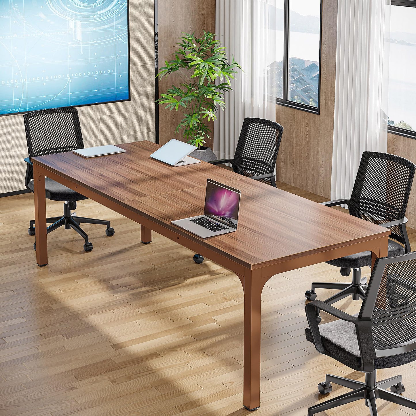 Tribesigns 6.5FT Conference Table, 78.7-Inch Rectangle Meeting Seminar Table, Large Business Tables for 6-8 People (Only Table)