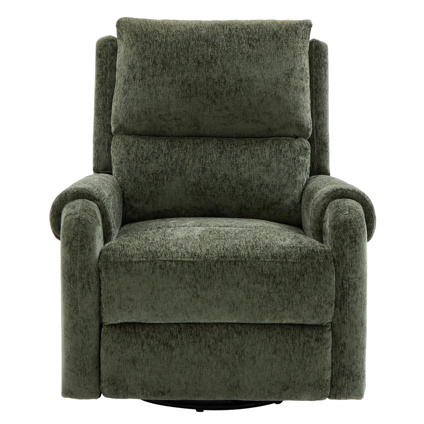 Christopher Knight Home Harper Massage Recliner Chair with 8 Modes, Chenille Upholstered Recliner Sofa, Swivel Massage Chair with a Side Storage Pocket for Living Room/Bedroom, Head Support, Green