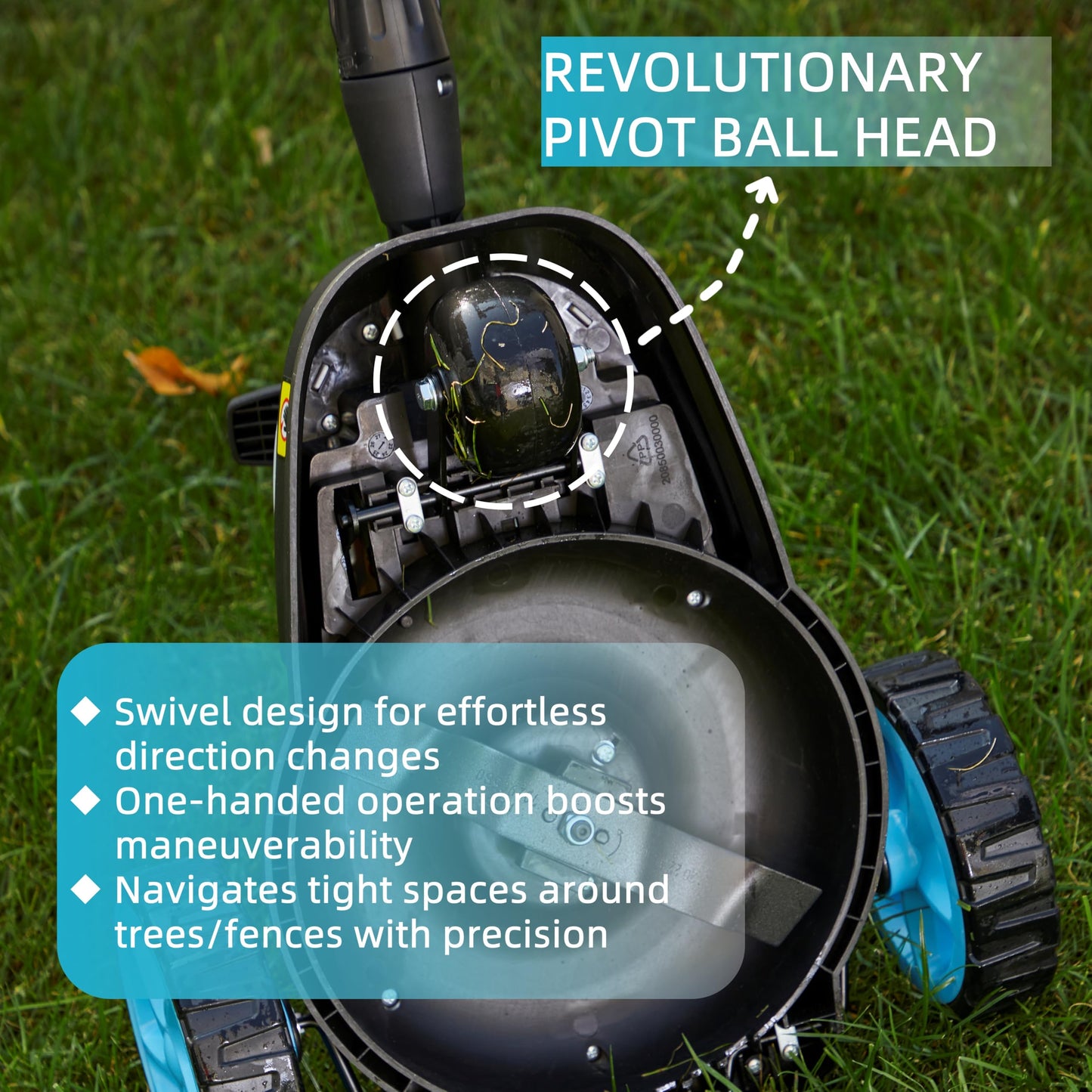 RB 40V 9" Mini Cordless Lawn Mower with Battery & Charger for Small Yards