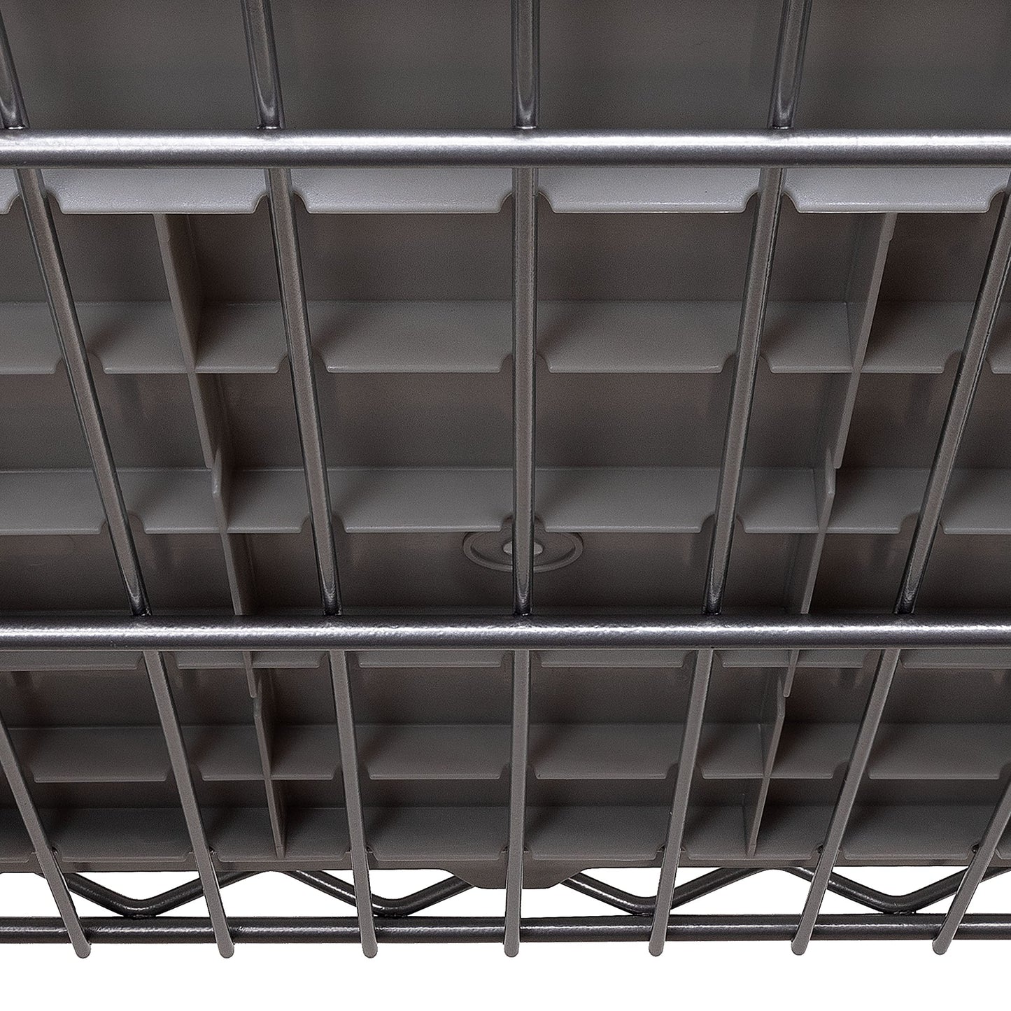 7-Tier NSF 12-Bin Steel Wire Shelving Rack, 25"W x 14"D x 56"H, Gray