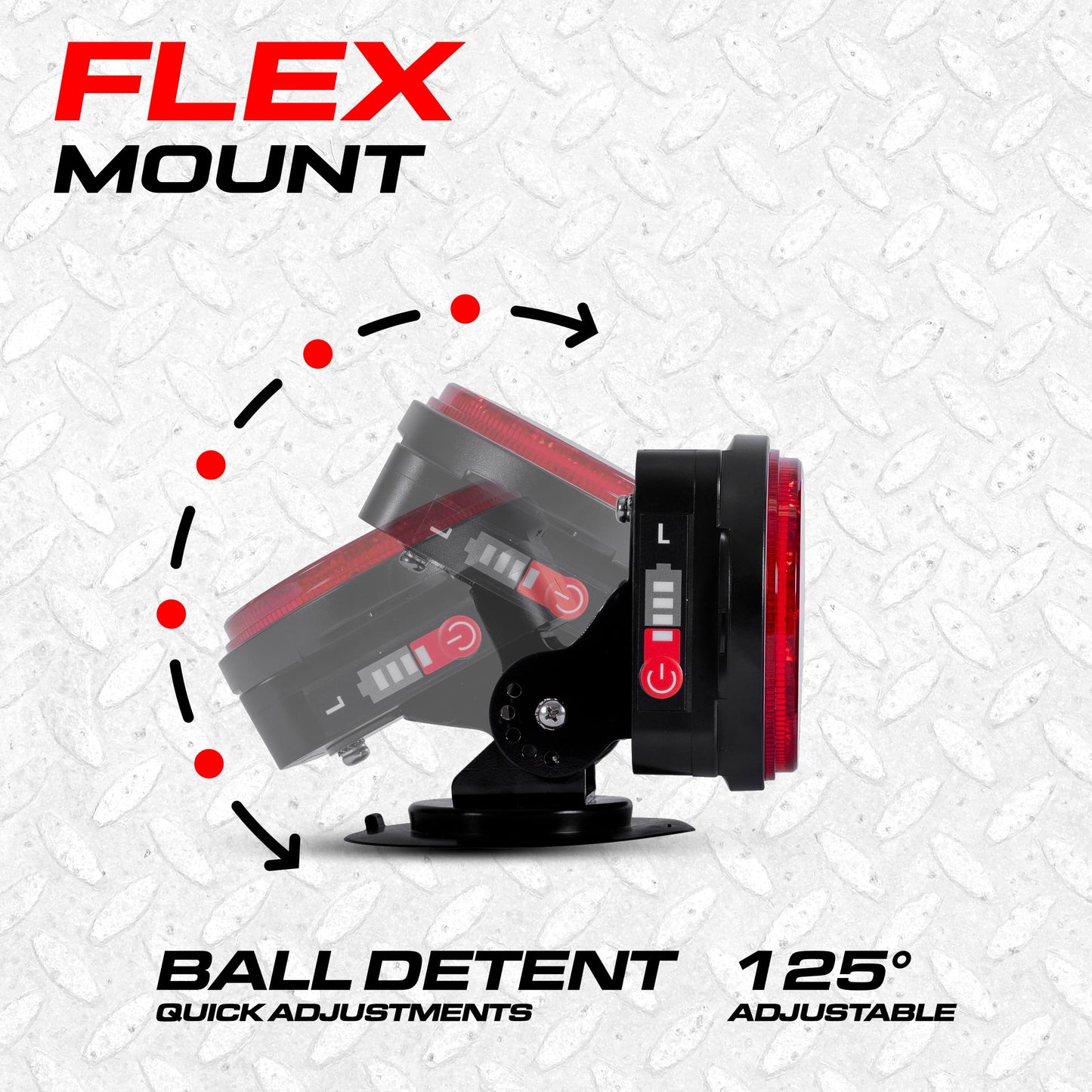 Master Tailgaters Wireless Pivot Tow Lights | 4 Pin Round Connector | Magnetic Mount | Model MT-WTP-4R-1