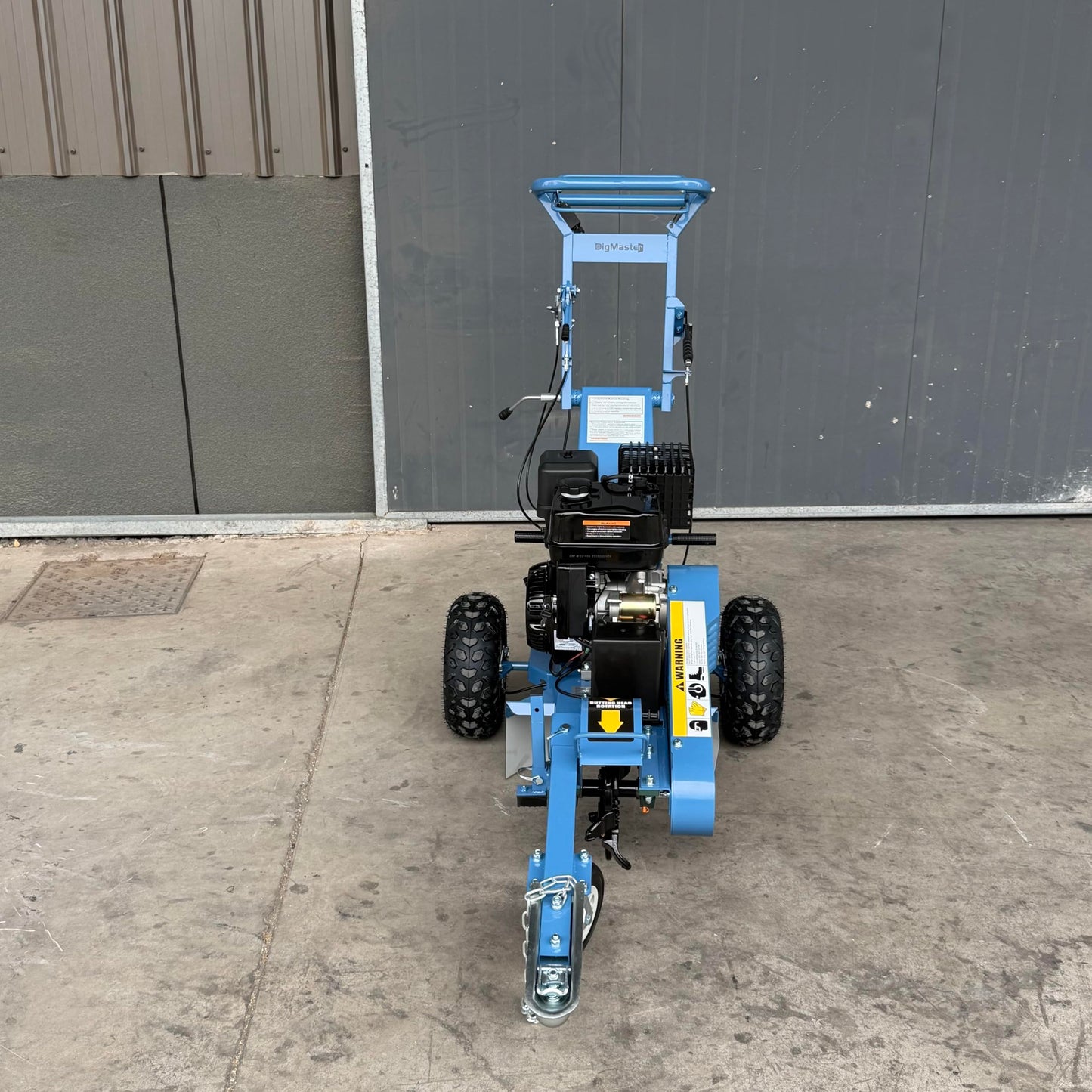 DIGMIGHT 5 Inch 15HP Gas Powered Wood Chipper Shredder Mulcher with 15HP Gas Stump Grinder, Leaf & Branch Shredder with Towbar, Emergency Stop Button, 5" Max Chipping Capacity for Wood Pellets
