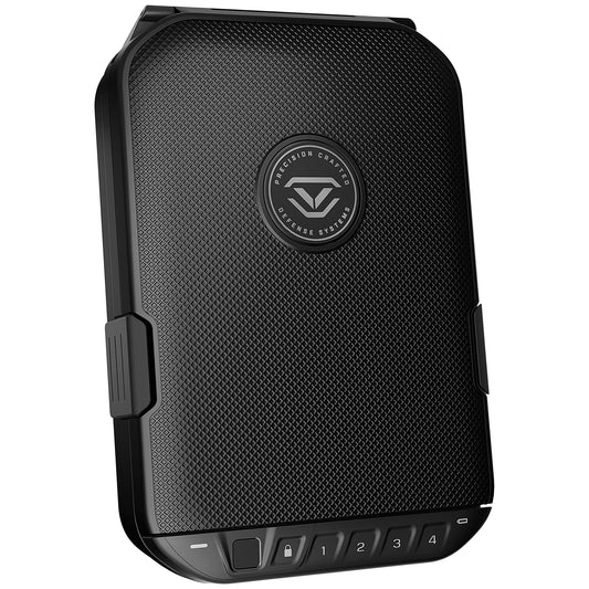VAULTEK LifePod 20 Full-Size Biometric Lockable Weatherproof Case with Built-in Lock, Steel Security Cable, & TSA Handgun Case or Car Safe, Portable Travel Pistol Safe/Covert Black/Biometric