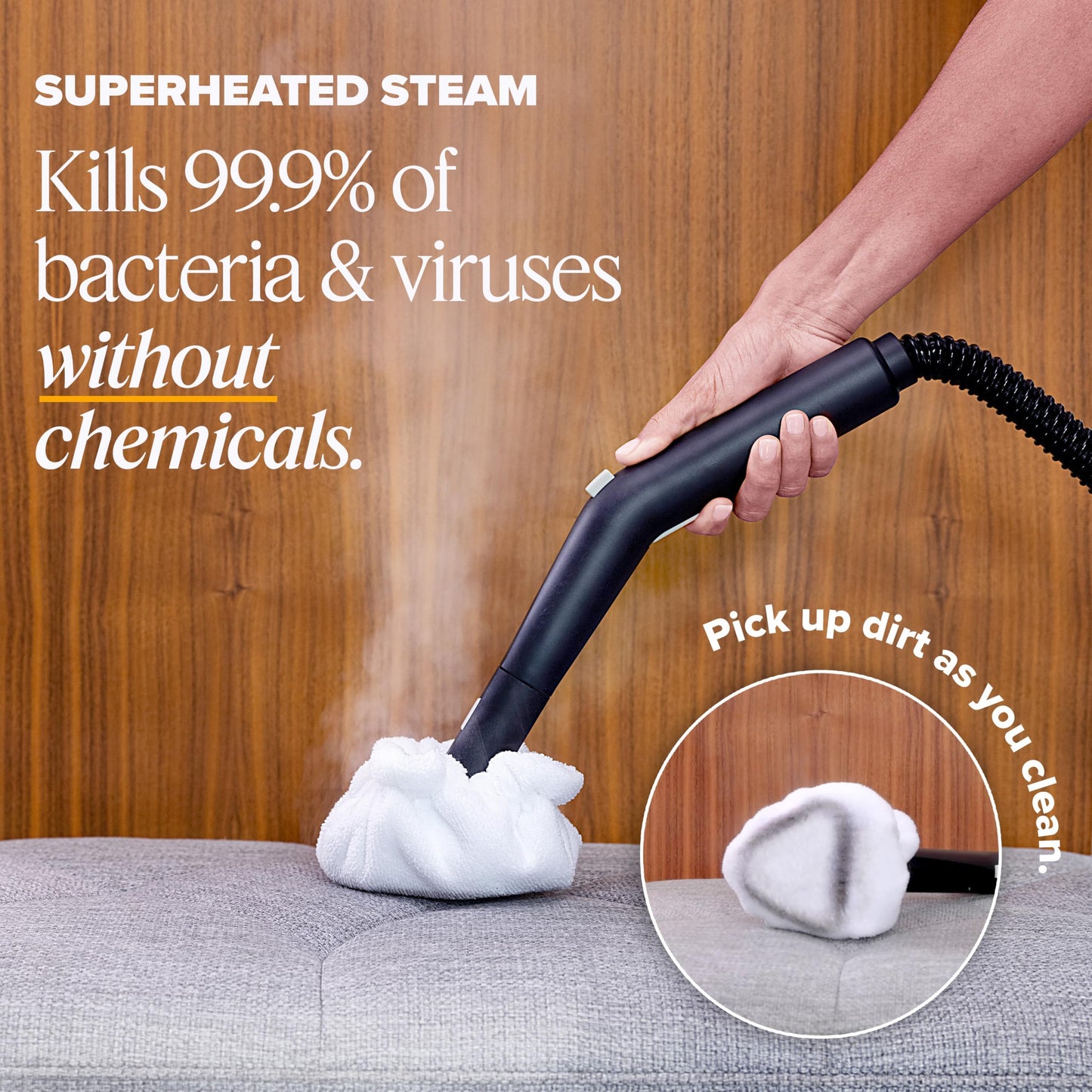 Dupray Neat Steam Cleaner with 17-Piece Kit - Powerful, Chemical-Free Cleaning for Floors, Cars, Tiles, Upholstery, Kitchen, Bathroom Grout, Carpets & More - Kills up to 99.9% of Bacteria & Viruses *