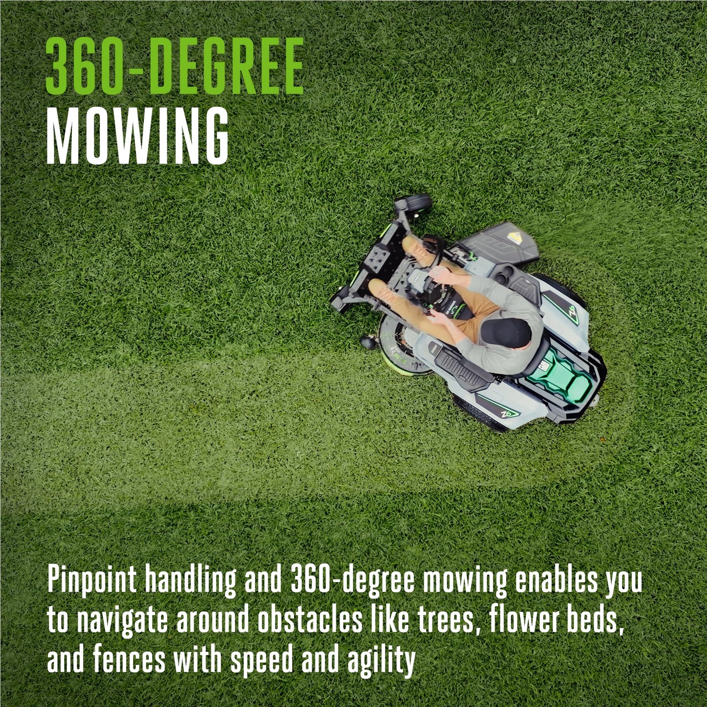 EGO POWER+ Z6 Zero Turn Riding Lawn Mower, 52" Deck, Includes (6) 56V 10.0Ah Batteries and 880W Charger - ZT5216L