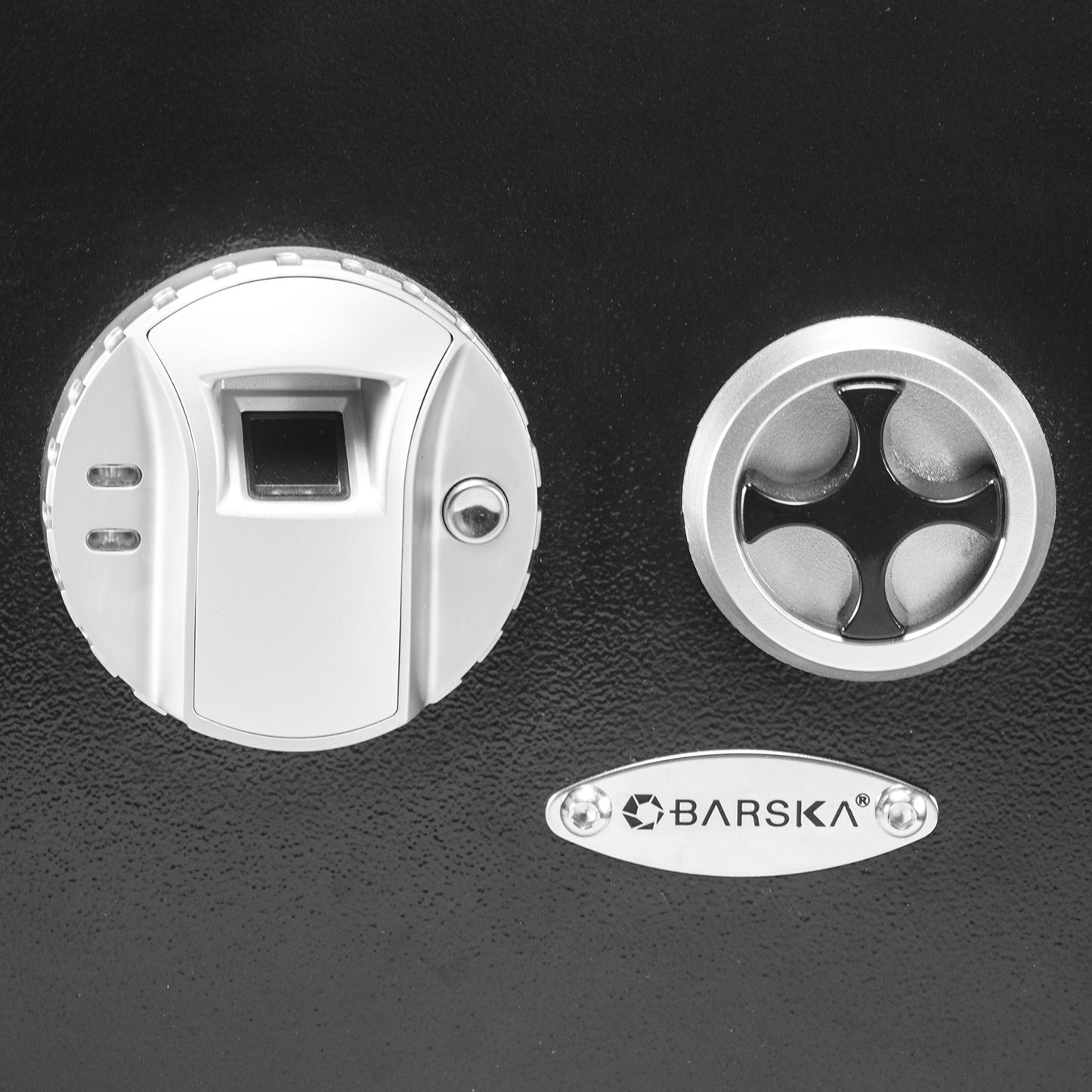 Barska Biometric Fingerprint Wall Safe with Adjustable Shelves – Steel Security Safe with Pry-Resistant Deadbolts, Mountable for Home, Office, and Business Use - In wall safe - Hidden Safe Cabinet