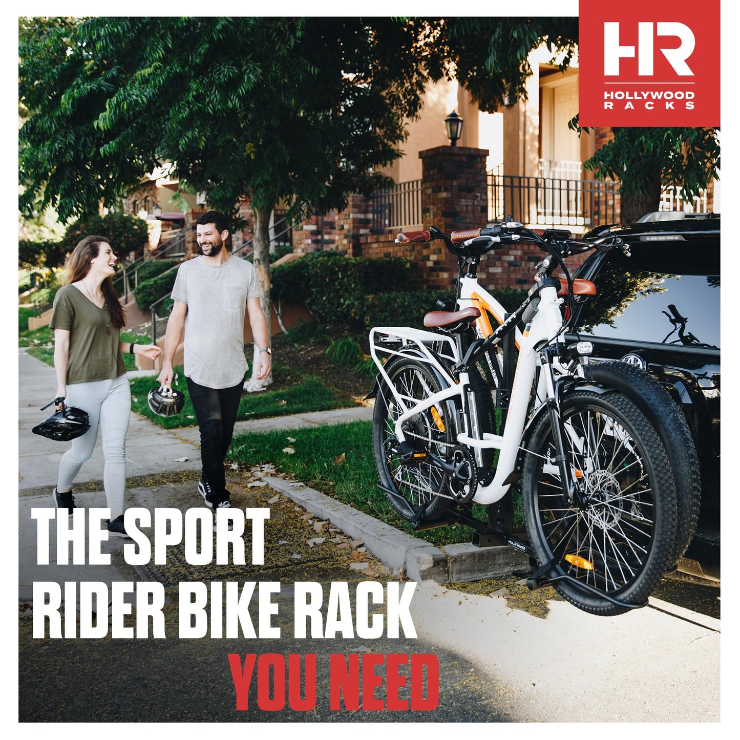 Hollywood Racks Sport Rider 2" Hitch Bike Rack, Carries 2 Bikes up to 80 lbs Each for Standard, Fat Tire and Electric Bicycles - Heavy Duty, Foldable Ebike Rack for Car, Truck, and SUV