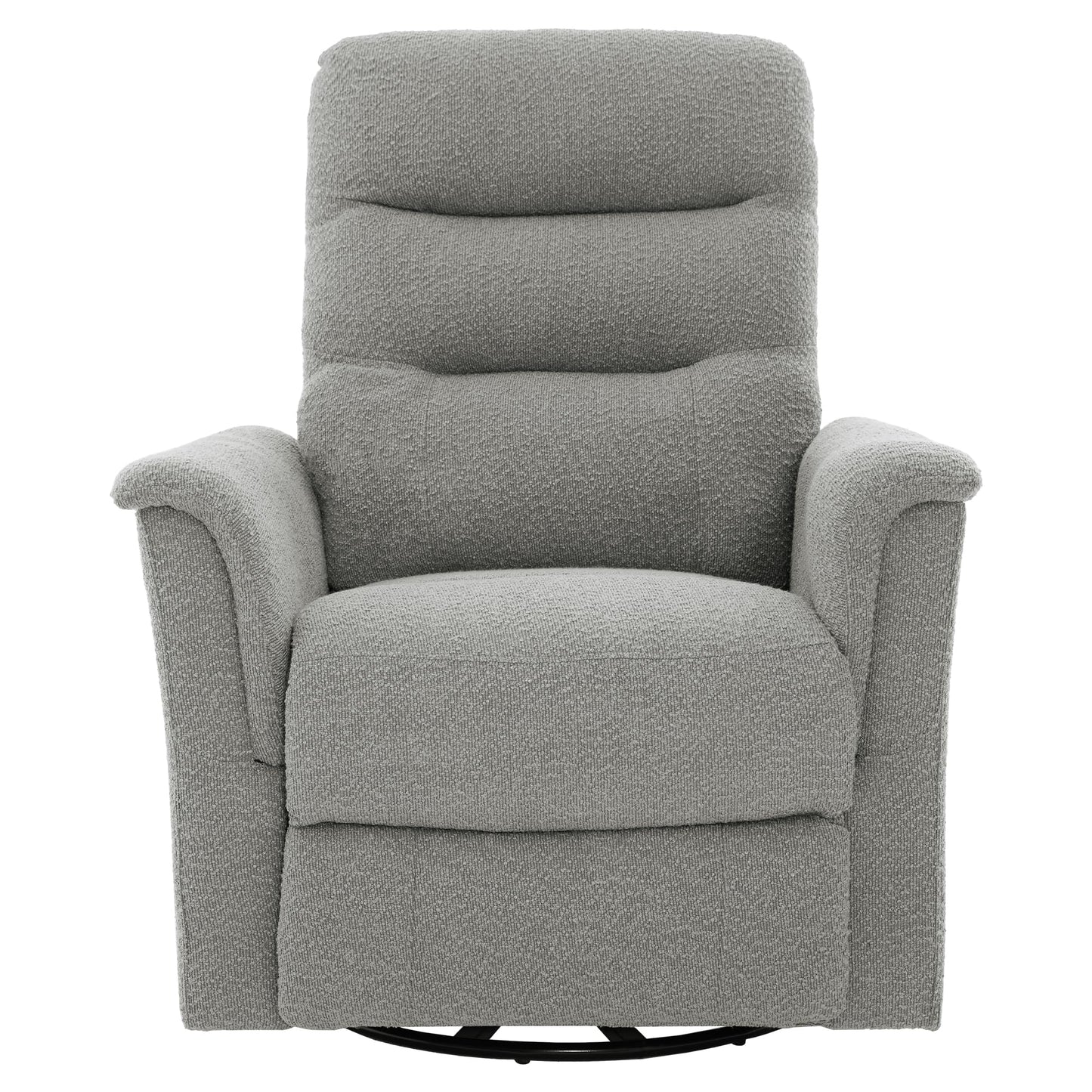 Merax Manual Recliner Chair Rocking & 270° Swivel Recliner with 8-Point Massage Function and Adjustable Backrest, Chenille Recliner for Living Room, Nursery, Bedroom, Grey