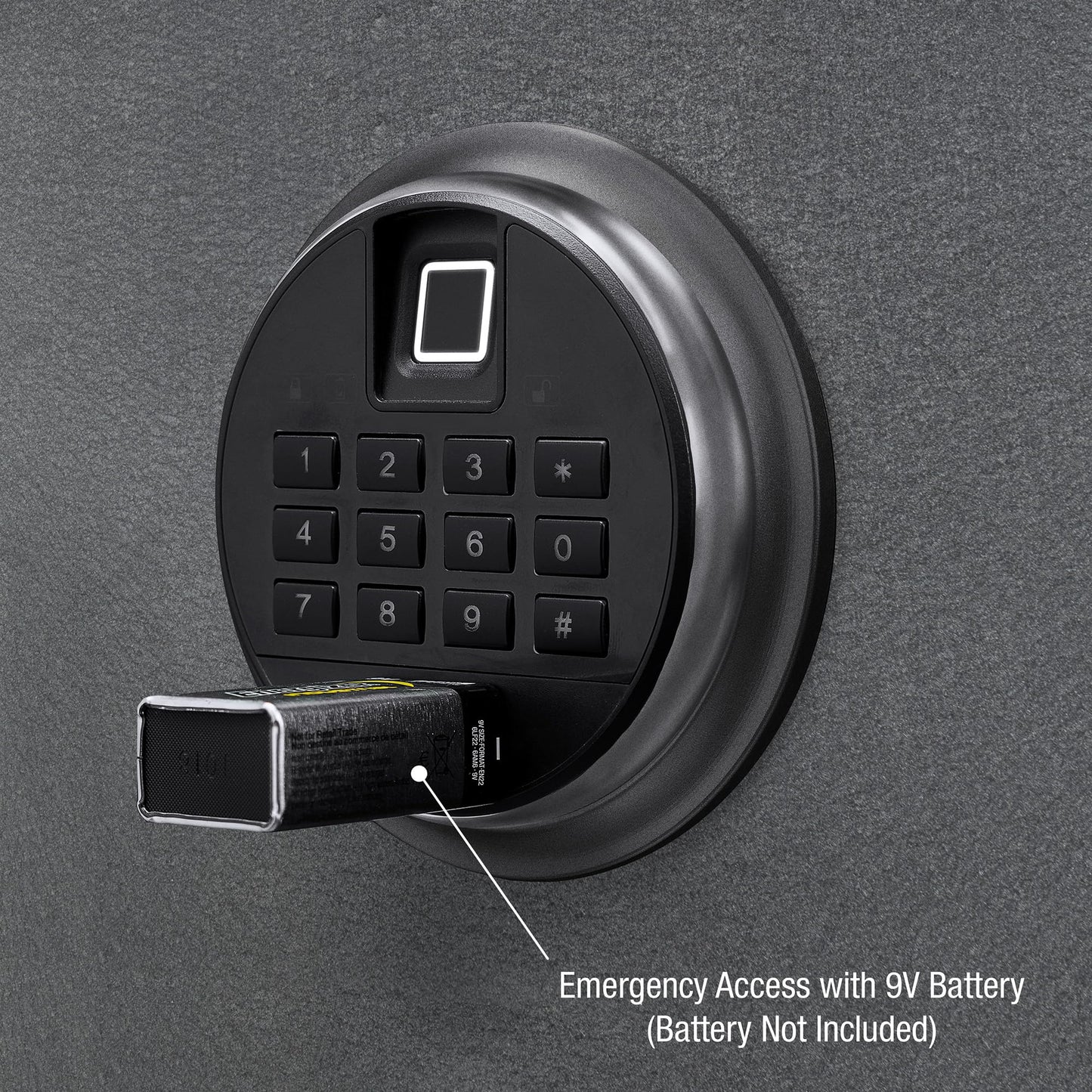 Barska 2.02 Cu Ft Fireproof Biometric Safe with Fingerprint & Keypad Lock – Digital Security Safe with LED Light, Alarm, Dual Access, 30 Min Fire Protection, for Home or Office