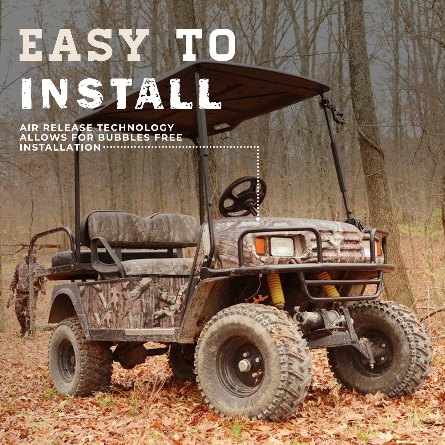Mossy Oak Graphics Bottomland Camo Golf Cart Kit - Easy to Install Vinyl Wrap with Matte Finish - Camouflage for your Golf Cart
