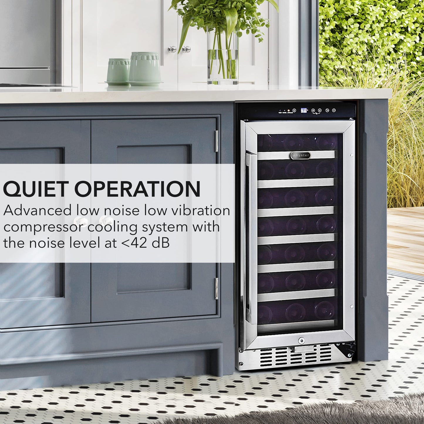 Whynter BWR-33SD 33 Bottle Built-In Wine Refrigerator, Multicolor