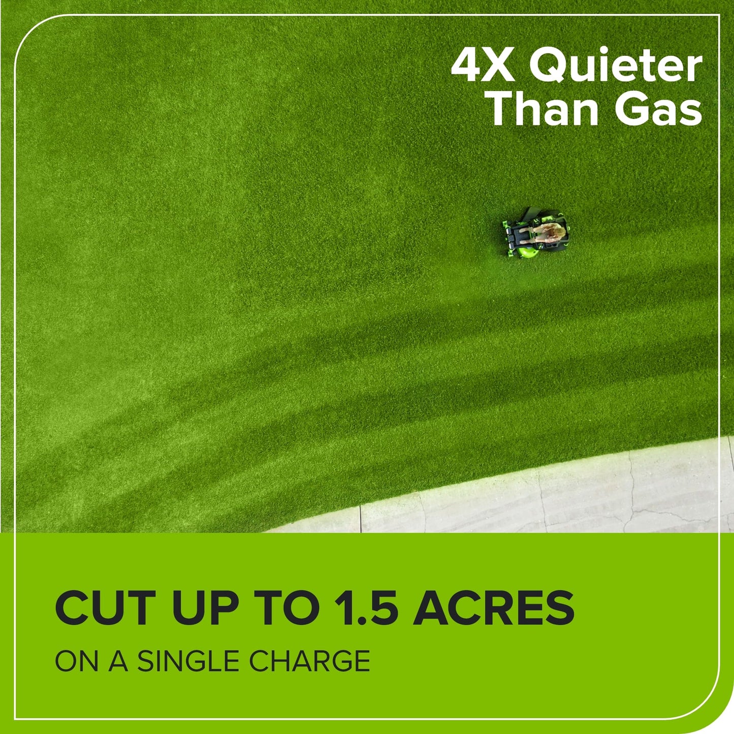 Greenworks 60V 42" Electric CrossoverZ Zero Turn Lawn Mower, (4) 8.0Ah Batteries and 600W Charger