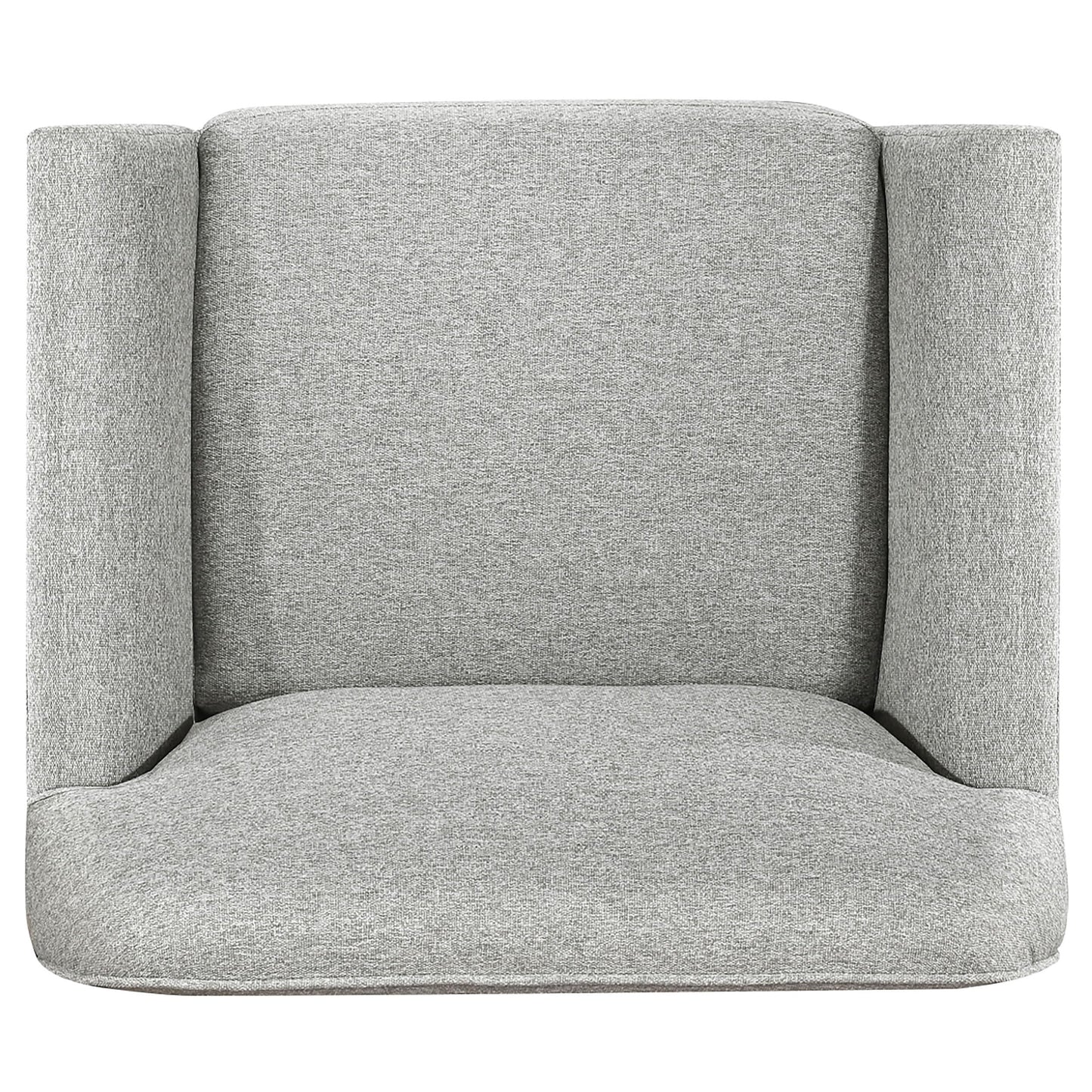 Coaster Home Furnishings - Vaughn - Fabric Upholstered Flared Arm Accent Chair with Tight Back, Blonde Legs, Foam Filling and Attached Seat Cushion - Living Room - Grey - 511073