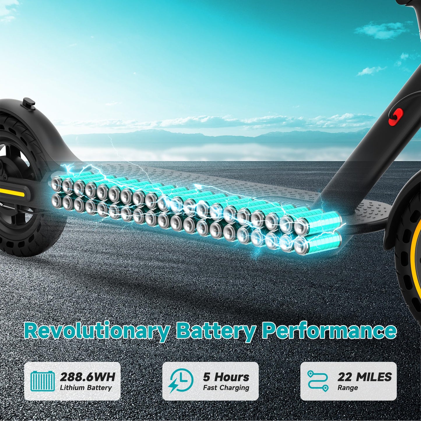 Qlaway 8.5" E Scooter for Adults Aluminum Alloy Frame 20 MPH 350W Motor 281WH Battery, Motorized Scooter Up to 20 Miles Range, Foldable Bearing 265 LBS/APP Control