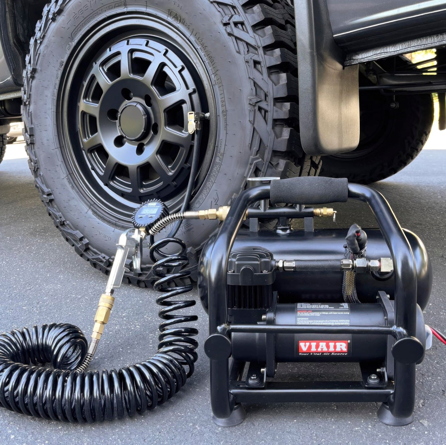 VIAIR 380C Plug-N-Play Compressor, 12V, 1.5 gallon tank, 200 PSI Rated with 7-way Power Access, for nailing, air tools, tire inflation
