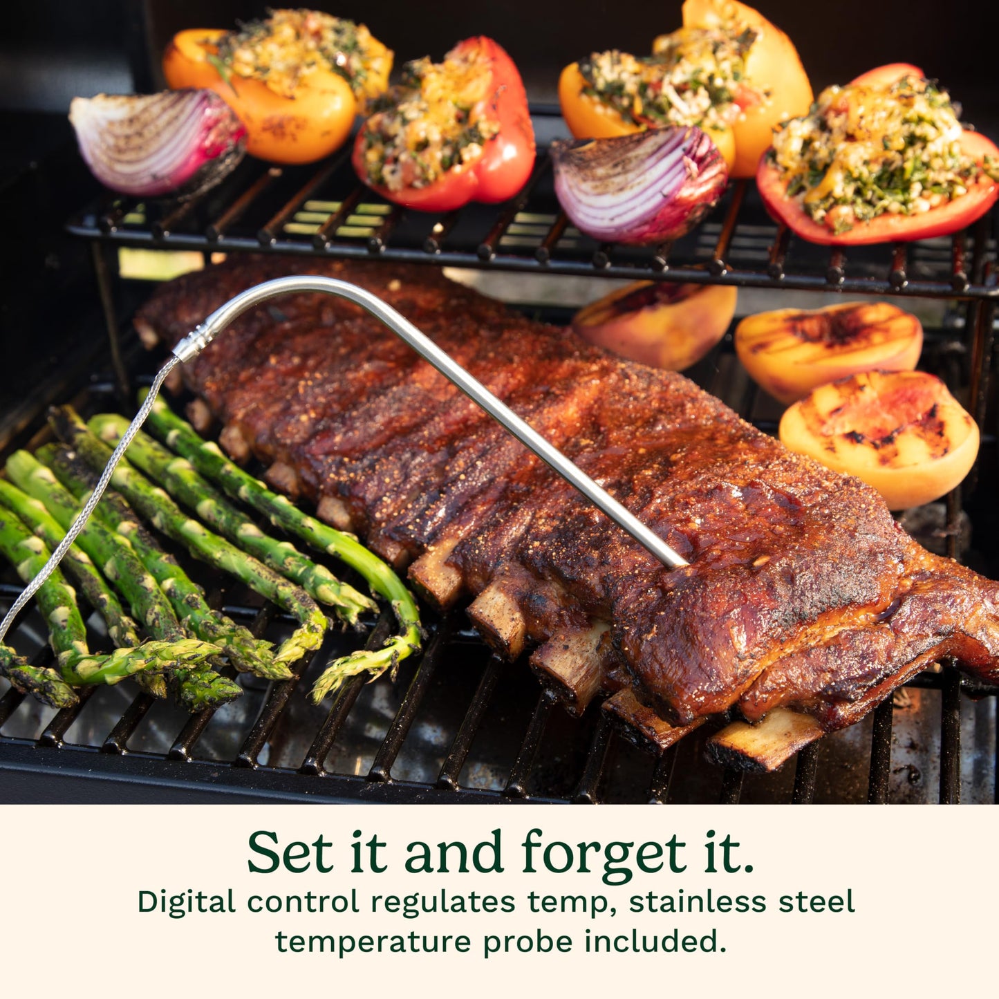 Cuisinart 8-in-1 Portable Wood Pellet Grill and Smoker, Compact for RV, Tailgates, Camping, and Backyard Cooking, Smoky Flavor, Versatile Meat Smoker
