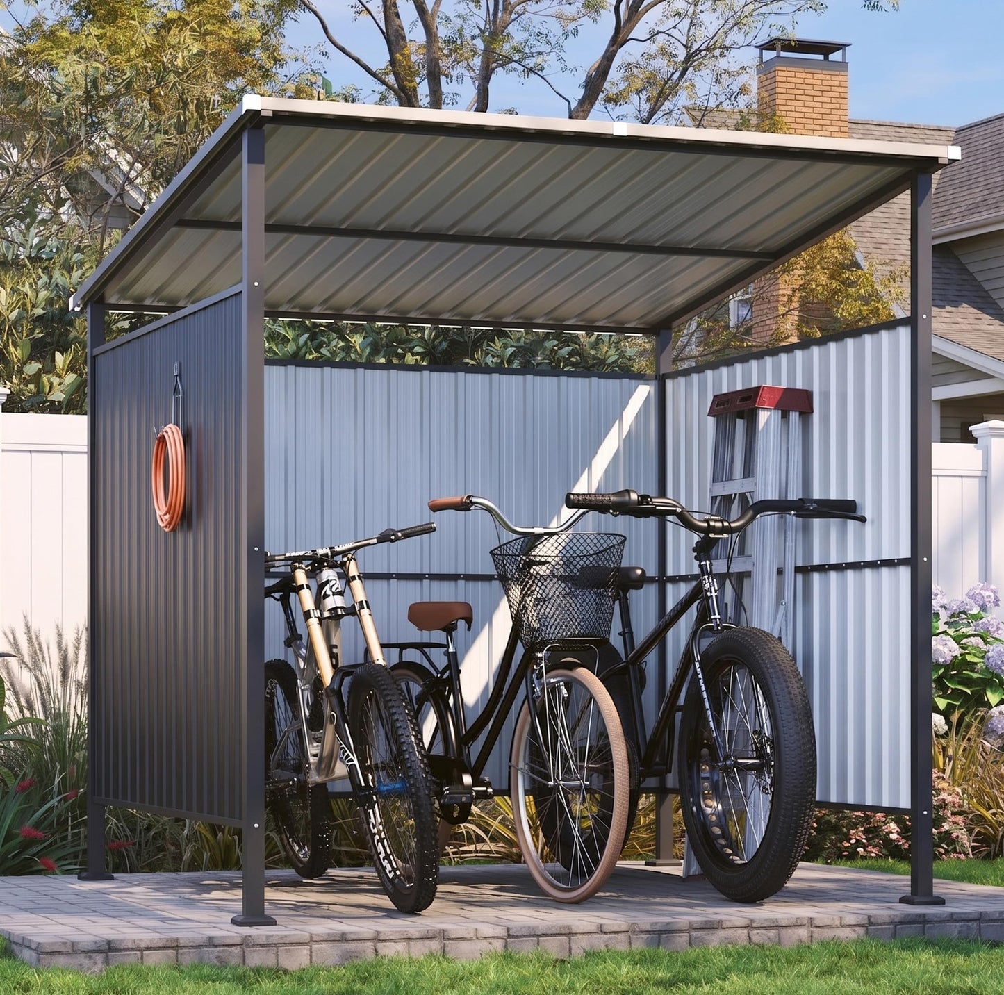 Aoxun 6x6FT Outdoor Shed Grill Shed - Grill Gazebo for BBQ, Outdoor Gazebo for Pets Pergolas and Gazebos Clearance, Metal Awnings for Patio and Decks