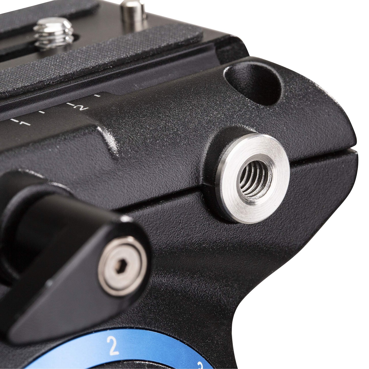 Benro S6 PRO Flat Base Fluid Video Head, 13.2 lb. Max, 6 Step Counterbalance (0-5), 1/4"-20 Accessory Mounts, 3/8"-16 Head Mount, w/Pan Arm- Black (S6PRO)