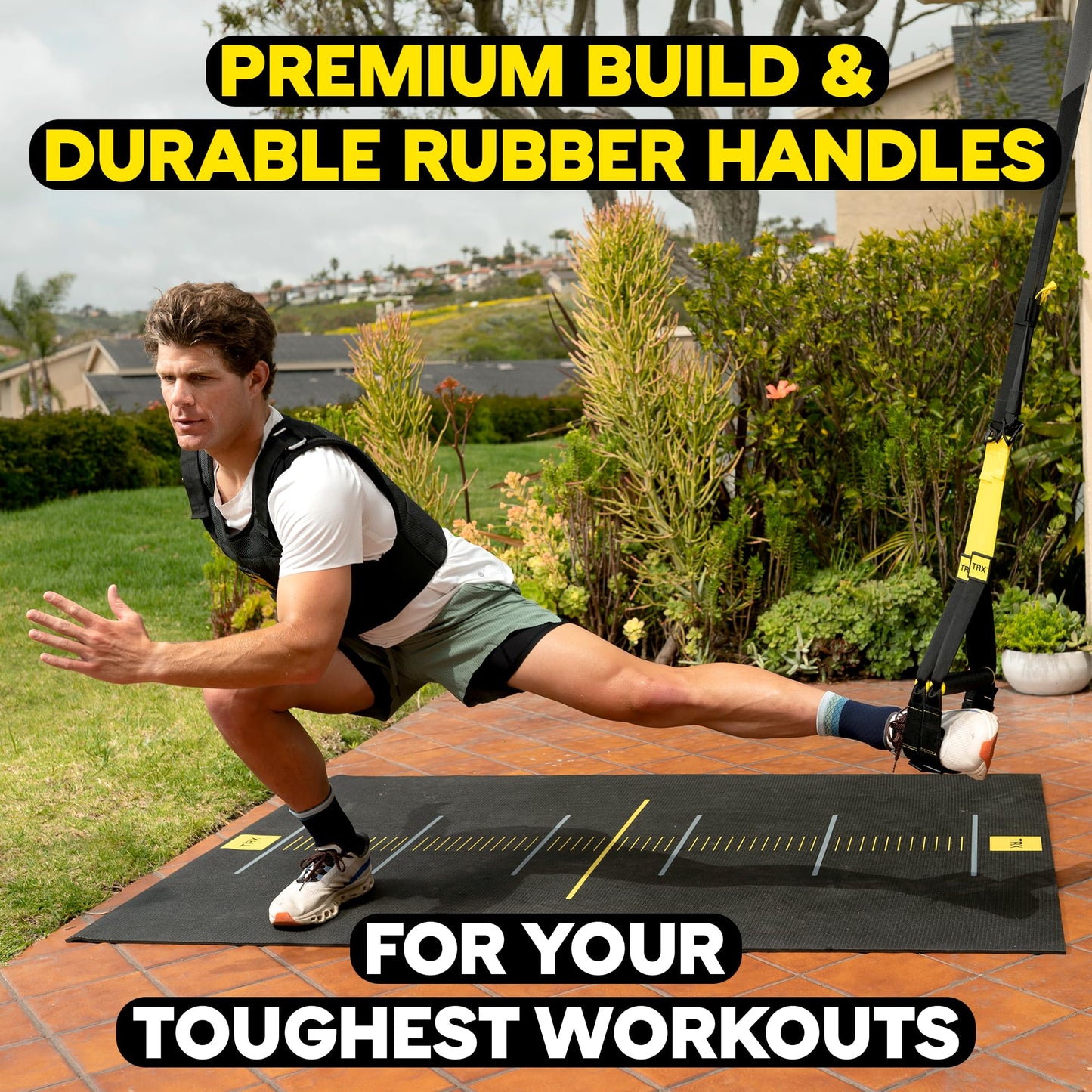 TRX Pro3 Home Gym System – Professional-Grade Suspension Trainer for Strength Training, HIIT, Cardio & Full-Body Workouts, Durable Design with Indoor & Outdoor Anchors