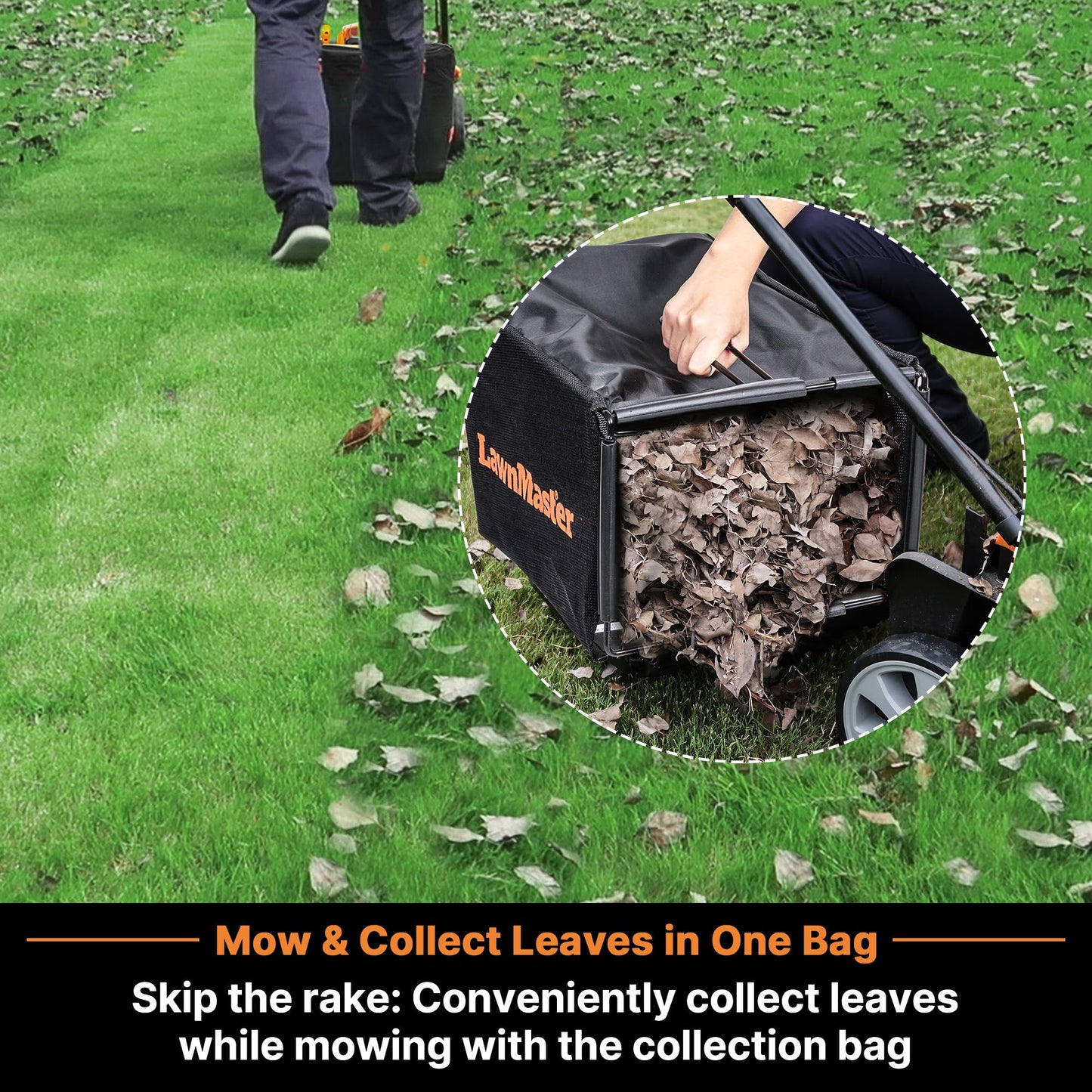 LawnMaster 48V MAX Electric Lawn Mower, 19-inch Brushless Cordless Lawn Mower with 2X24V MAX 4.0Ah Battery and a Dual Charger-CLMF4819A