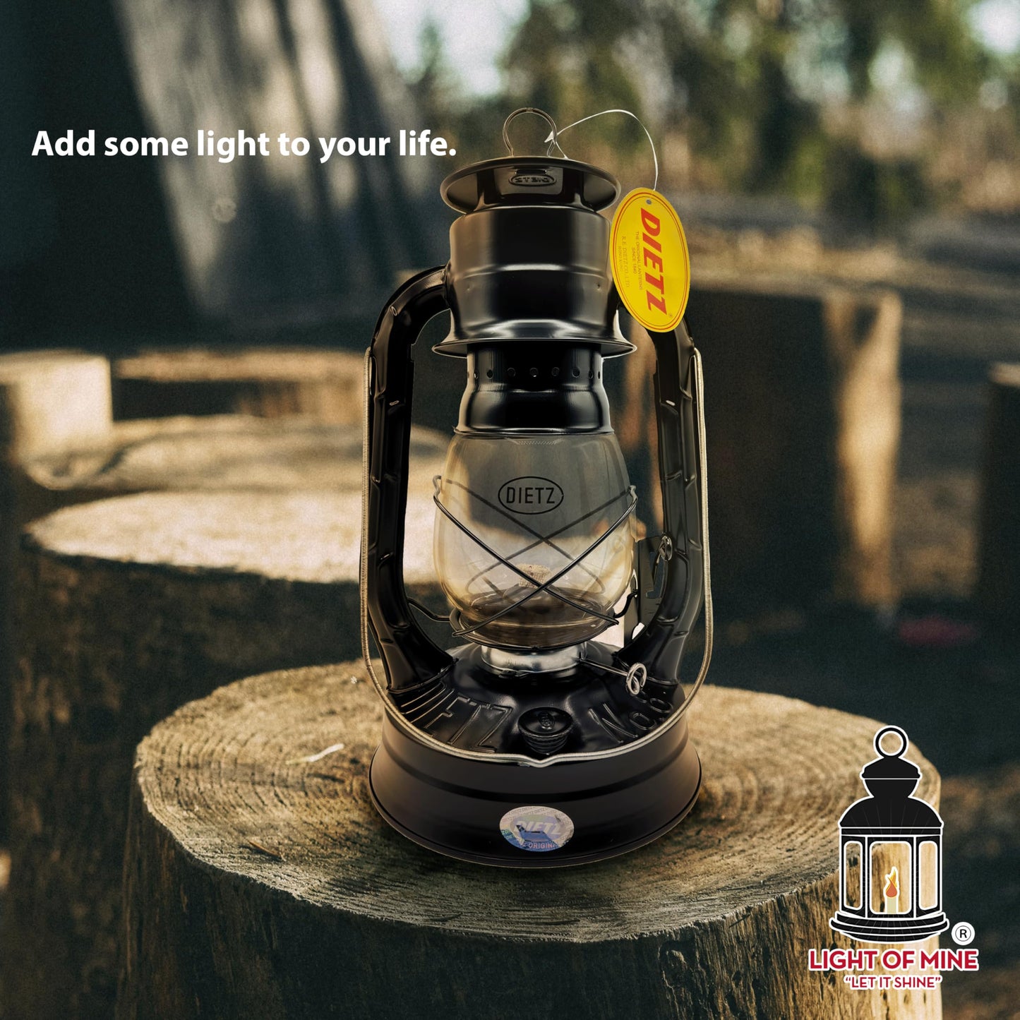 LIGHT OF MINE Dietz #08 Black Oil Lantern, Metal, Multicolor, Includes 7/8in Replacement Wick, Model LOM-LAMP-8