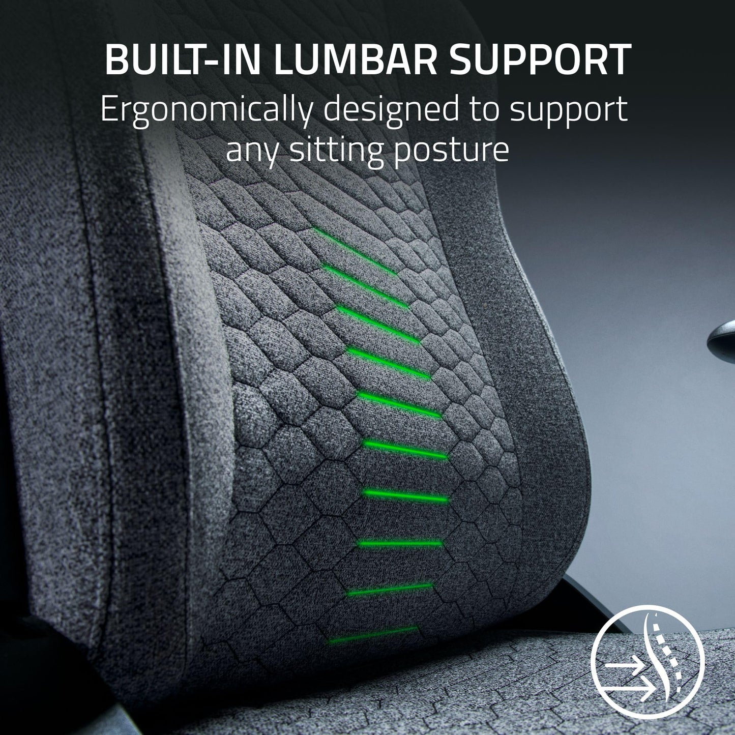 Razer Iskur V2 X Ergonomic Gaming Chair: Built-in Lumbar Support - Widened Seat - High Density Foam Cushions - Adjustable 152 Degree Recline - 2D Armrests - Plush Fabric Finish - Light Gray Edition
