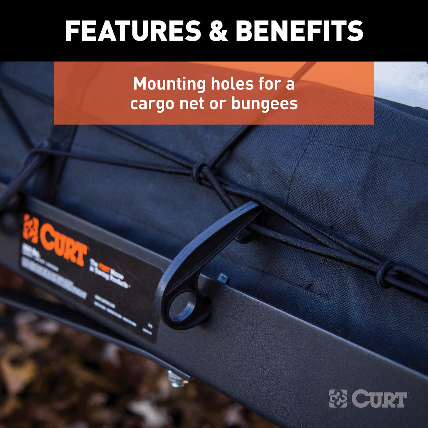 CURT 18109 Tray-Style Trailer Hitch Cargo Carrier, 500 lbs. Capacity, 60-Inch x 19-1/4-Inch, Fits 2-Inch Receiver