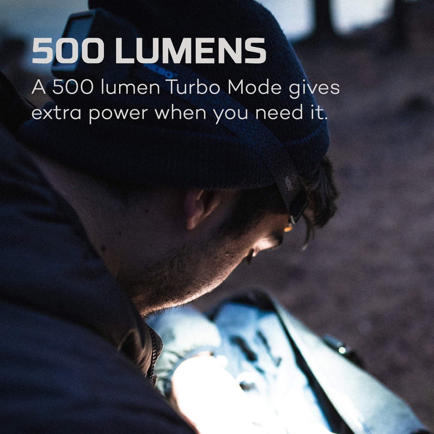 NEBO Einstein Headlamp 500 Lumen, 5 Light Modes, Compact, Low-Profile, Orange, Model NEB-HLP-0006
