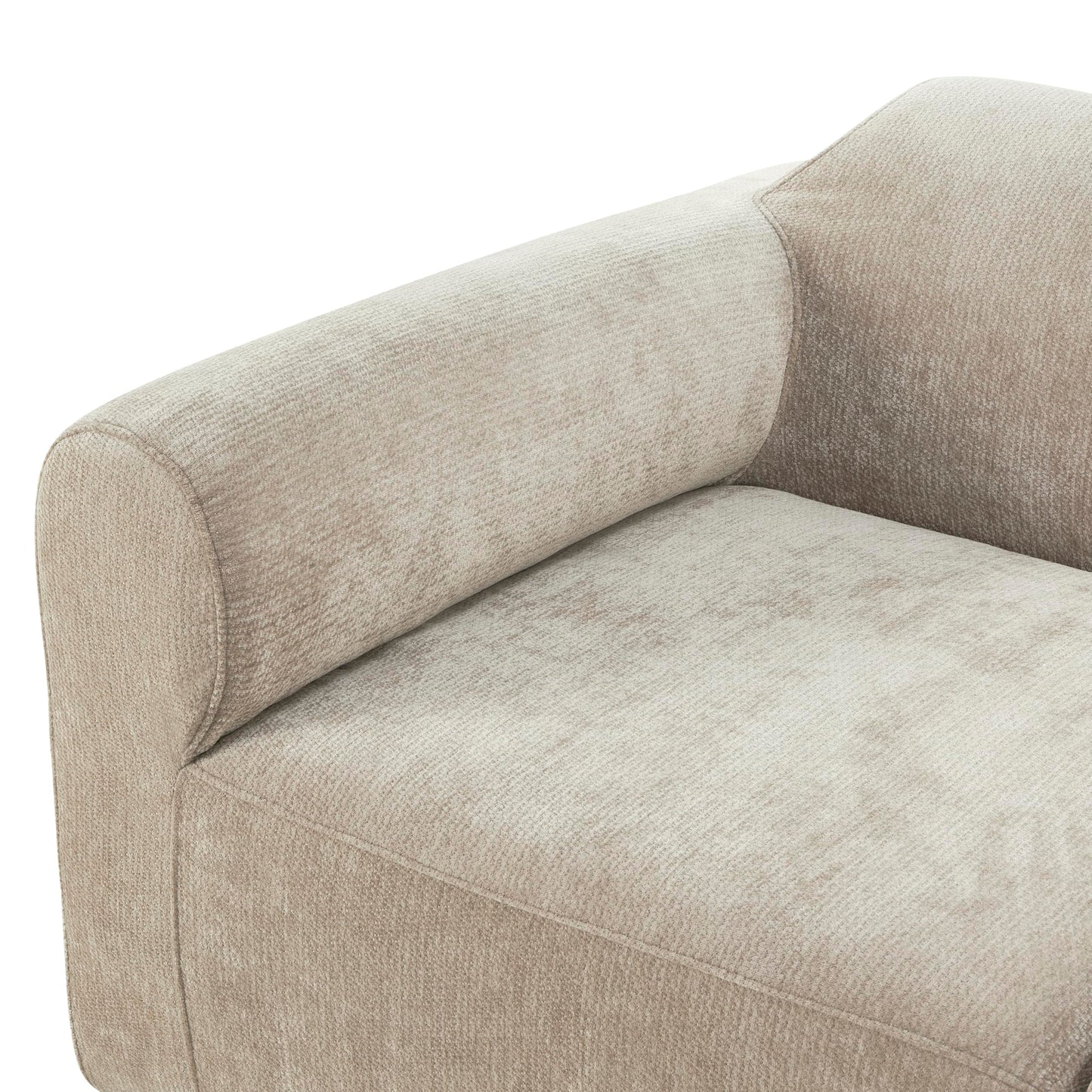 Christopher Knight Home Midel 111" Modular L-Shape Sofa Couch with Chaise Lounge, Modern Boneless Sofa for Living Room, Fabric Upholstered Cloud Couch with Deep Seat, Dark Beige