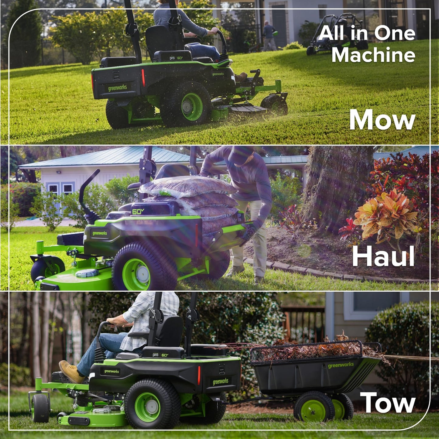 Greenworks 60V 54" MaximusZ Zero Turn Riding Lawn Mower, (2) 20.0Ah + (4) 8.0Ah Batteries and 1.5kW Fast Charger