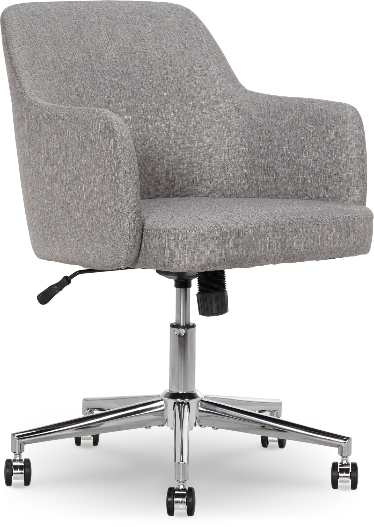 Amazon Basics Modern Home Office Desk Chair with Adjustable Height, 360 Degree Swivel, Smooth-Rolling Wheels, High-Density Foam Cushioning, Light Gray