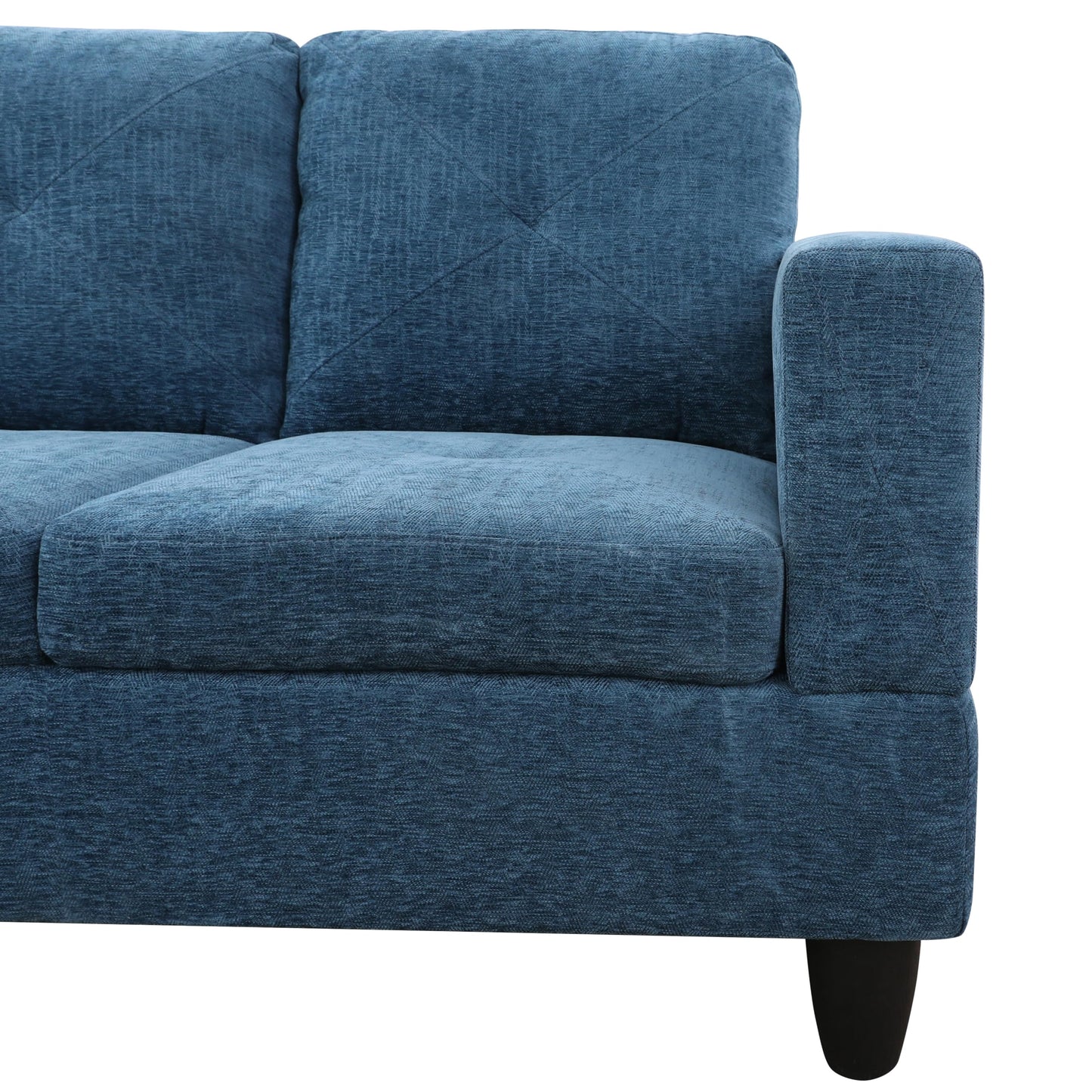NicBex 97" L Shaped Couch Sectional Couches for Living Room, 2-Piece Linen Modular Sofa with Movable Chaise & Deep Seat for Apartment, Bedroom, Office, Blue