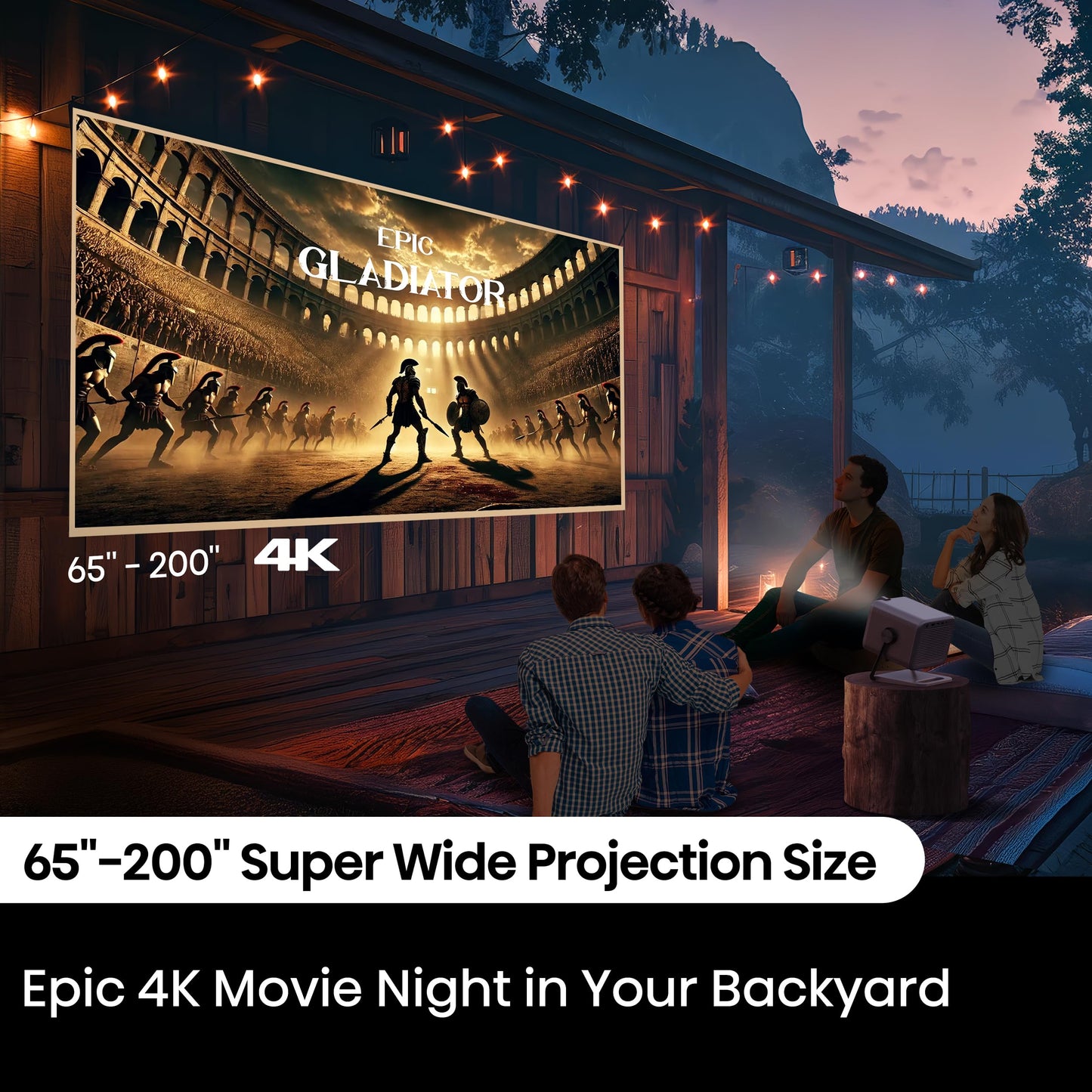 Hisense M2 Pro, Triple Laser Smart Portable Lifestyle Projector, 4K UHD, 65” – 200”, 1,300 Lumens, Dolby Vision,Optical Zoom, Intelligent Screen Adjustments, Vidaa OS, Netflix Included