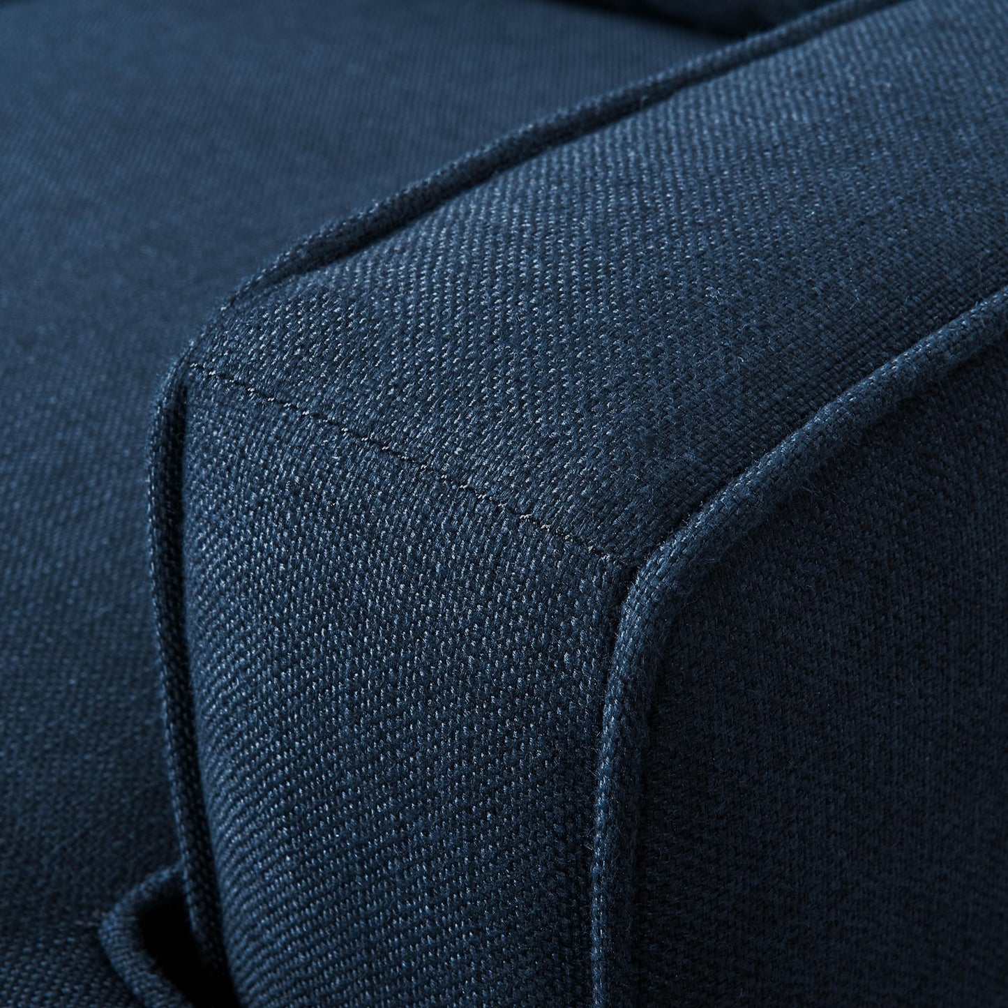 Serta Harmon Reversible Sectional Sofa, Modern L-Shaped Couch for Small Spaces, Soft Fabric Upholstery, Square Arm, Pillow Back Cushions, Blue
