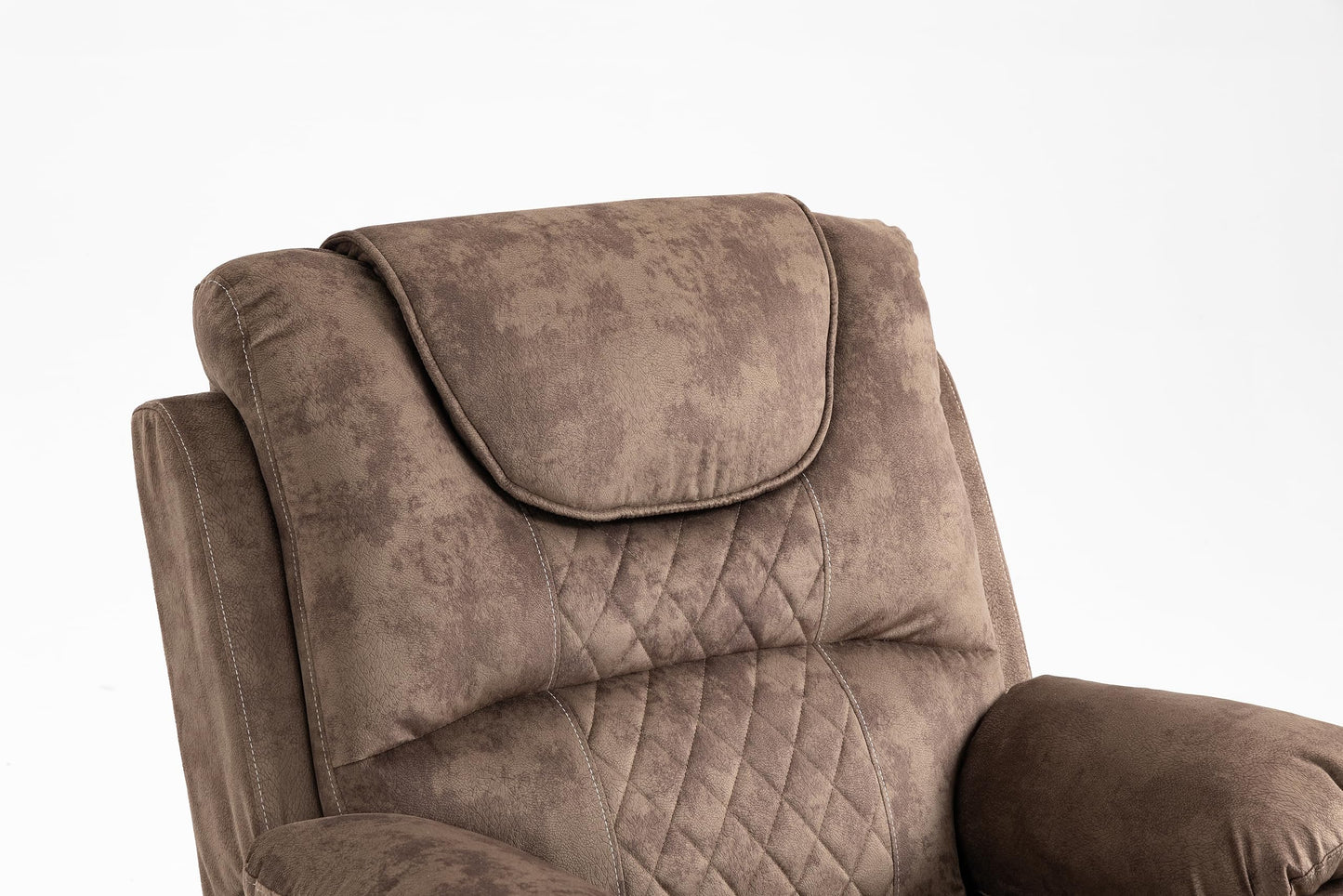 ERYE Oversized Electric Power Lift Recliner Chair for Elderly W/Massage & Heat, 2 Remote Controllers Infinite Positions Faux Leather Upholstered Recliner Armchair W/Cupholders