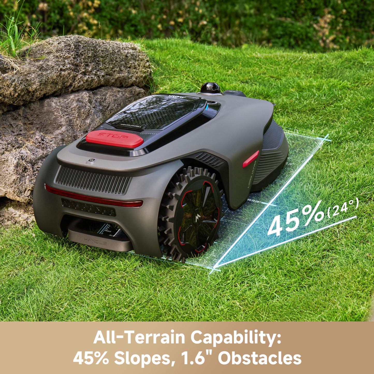 MOVA LiDAX Ultra 2000 with Blade Kit Robot Lawn Mower Wire Free Robot with 4G for 0.5 Acre, RTK Free+360° 3D LiDAR+AI Vision Mapping, Edge Cutting, Cutting Height 1.2"-3.9", 45% Slope, 150Managed Zone