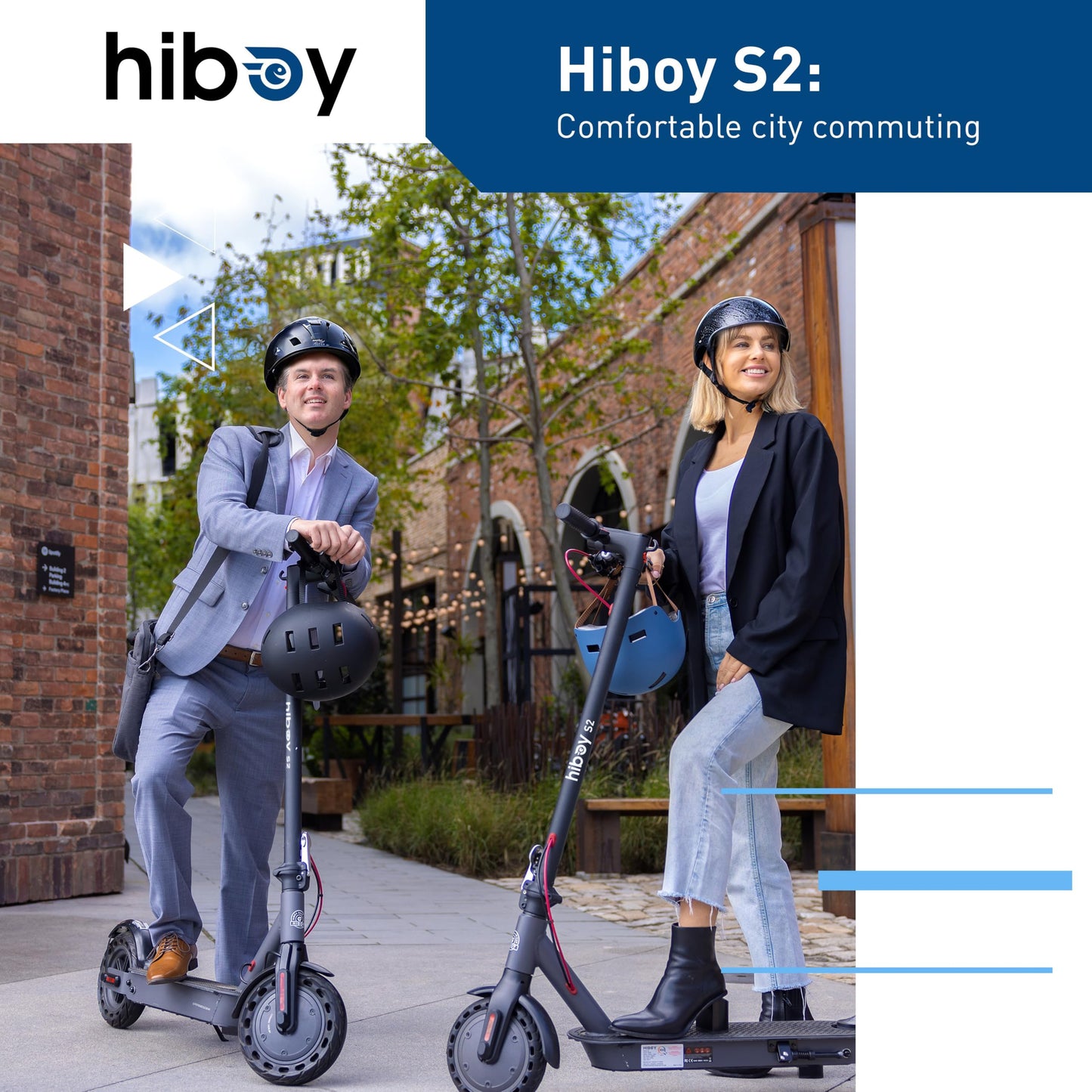 Hiboy S2 Electric Scooter - 8.5" Solid Tires - Up to 17 Miles Long-Range & 19 MPH Portable Folding Commuting Scooter for Adults with Double Braking System and App (Black&Space Grey)