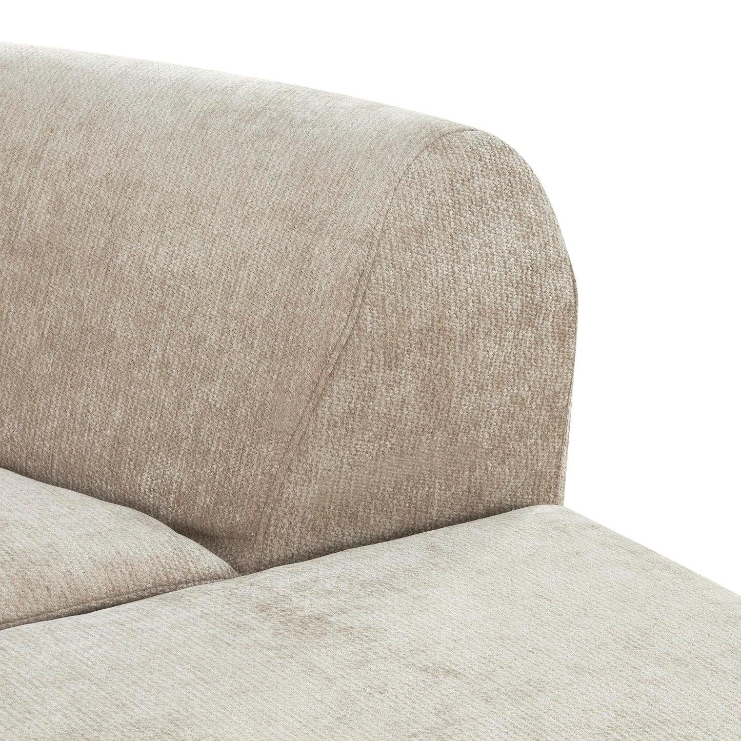 Christopher Knight Home Midel 111" Modular L-Shape Sofa Couch with Chaise Lounge, Modern Boneless Sofa for Living Room, Fabric Upholstered Cloud Couch with Deep Seat, Dark Beige