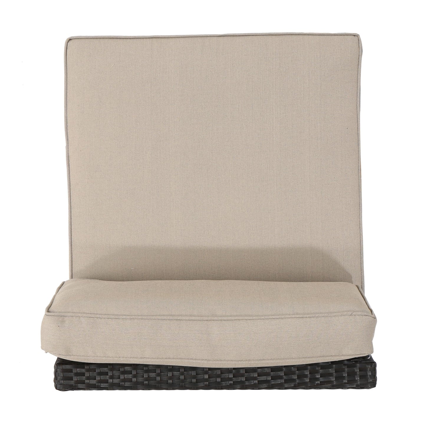 Christopher Knight Home Santa Cruz Outdoor Wicker Sectional Sofa Set with Water Resistant Cushions, 6-Pcs Set, Brown
