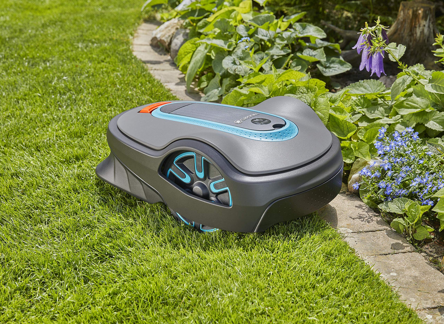 GARDENA 15102-20 SILENO Life - Automatic Robotic Lawn Mower, with Bluetooth app and Boundary Wire, The quietest in its Class, for lawns up to 10800 Sq Ft, Made in Europe, Grey