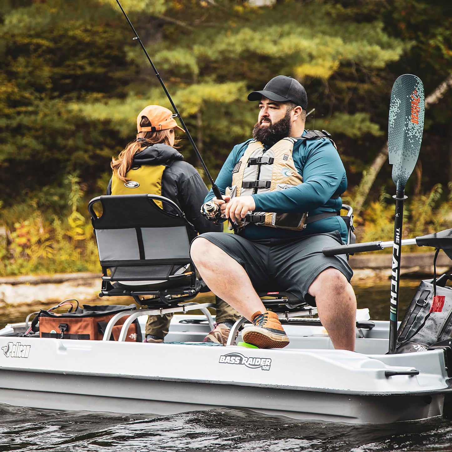 Pelican - Bass Raider 10E Angler Fishing Boat - Ram-X™ Material - Ergo360 Seating System - Light Grey - 10.2 ft