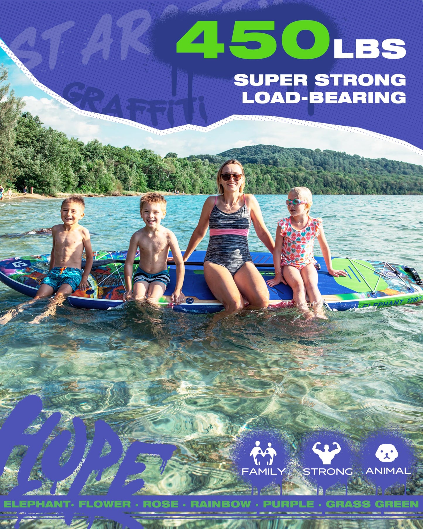 Starcity Inflatable Stand Up Paddleboard Extra Wide Responsive Tracking High Load Design 450 Pound Capacity 11'6"35" 6" for Lake Ocean Touring W/Complete Accessories Family Friendly Beginners